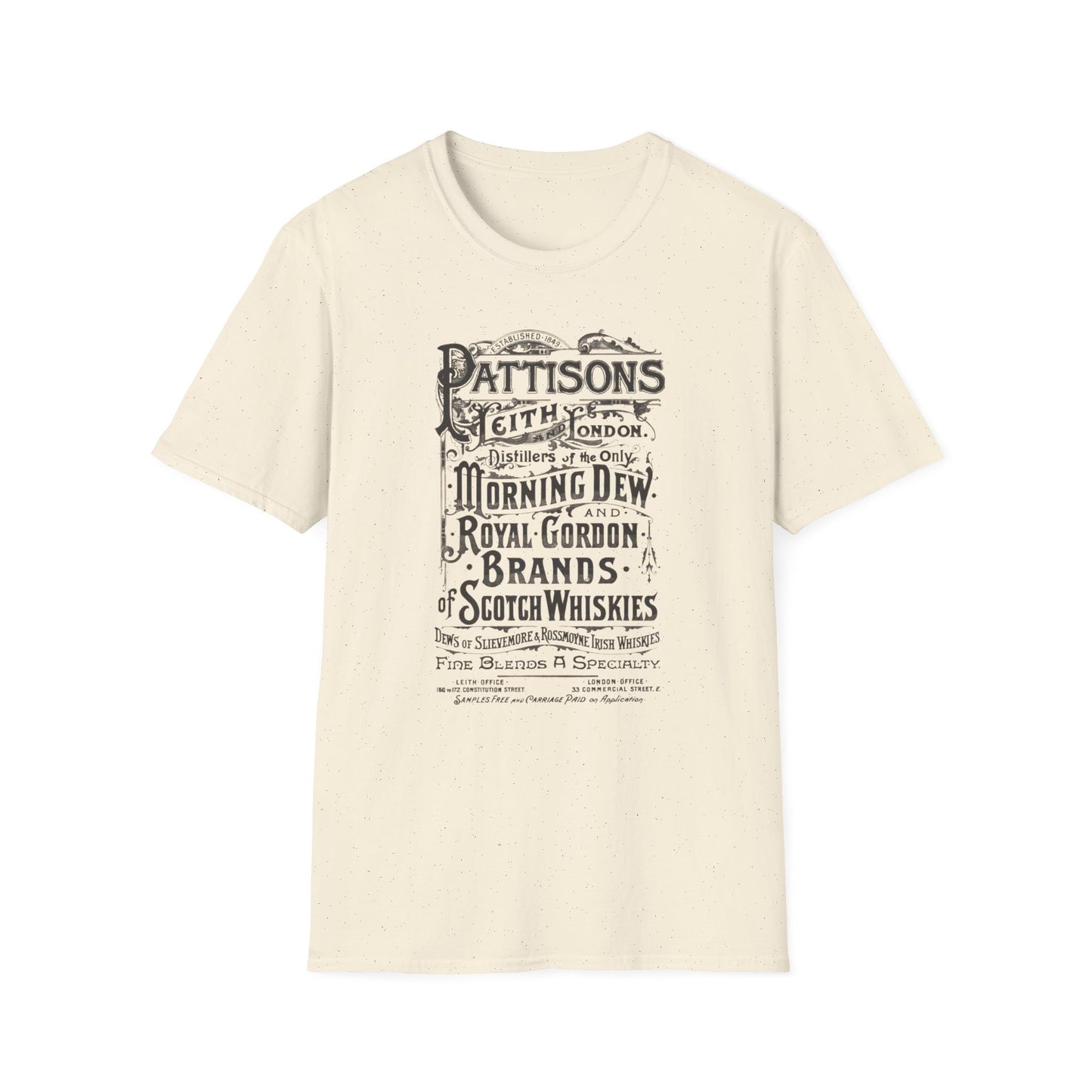 Pattison's Whiskey Graphic T-Shirt - Unisex Vintage Style Tee for Whiskey Lovers