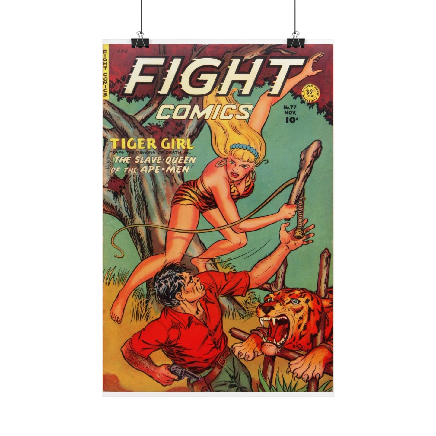 Vintage Fight Comics Rolled Poster