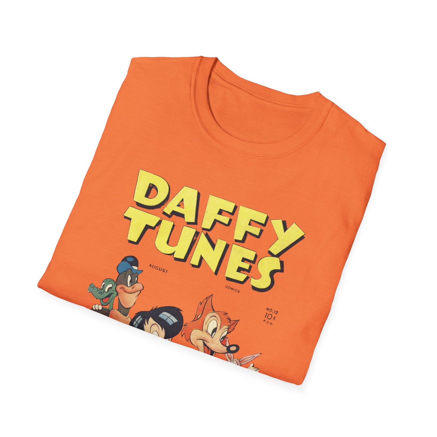 Retro Cartoon T-Shirt: Vintage Daffy Tunes Tee in 100% Cotton for Classic Cartoon Fans