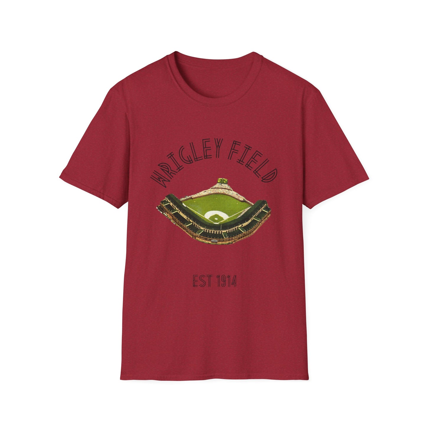 Retro Wrigley Field Unisex Soft Cotton Tee