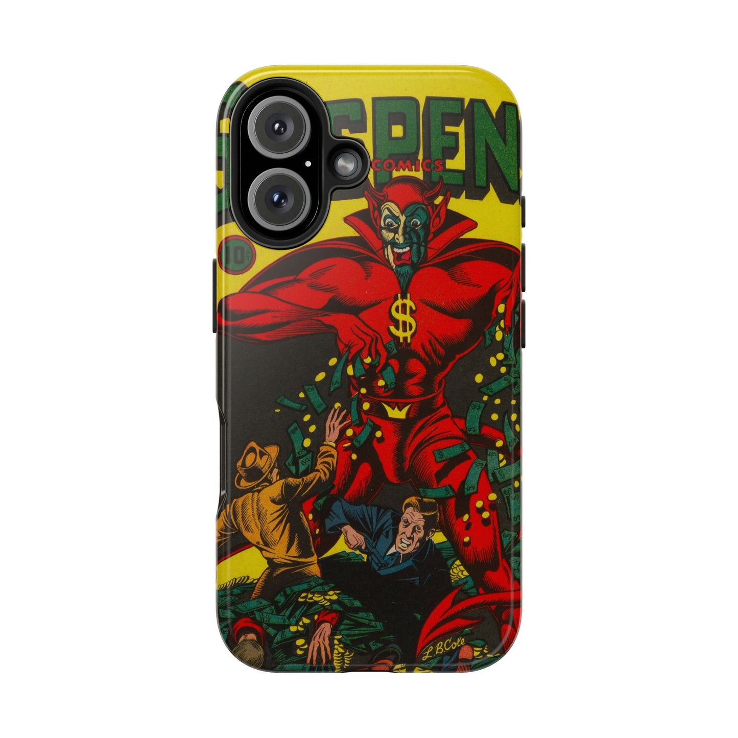 Retro Suspense Comics Phone Case for Tough Protection - Old School Male 