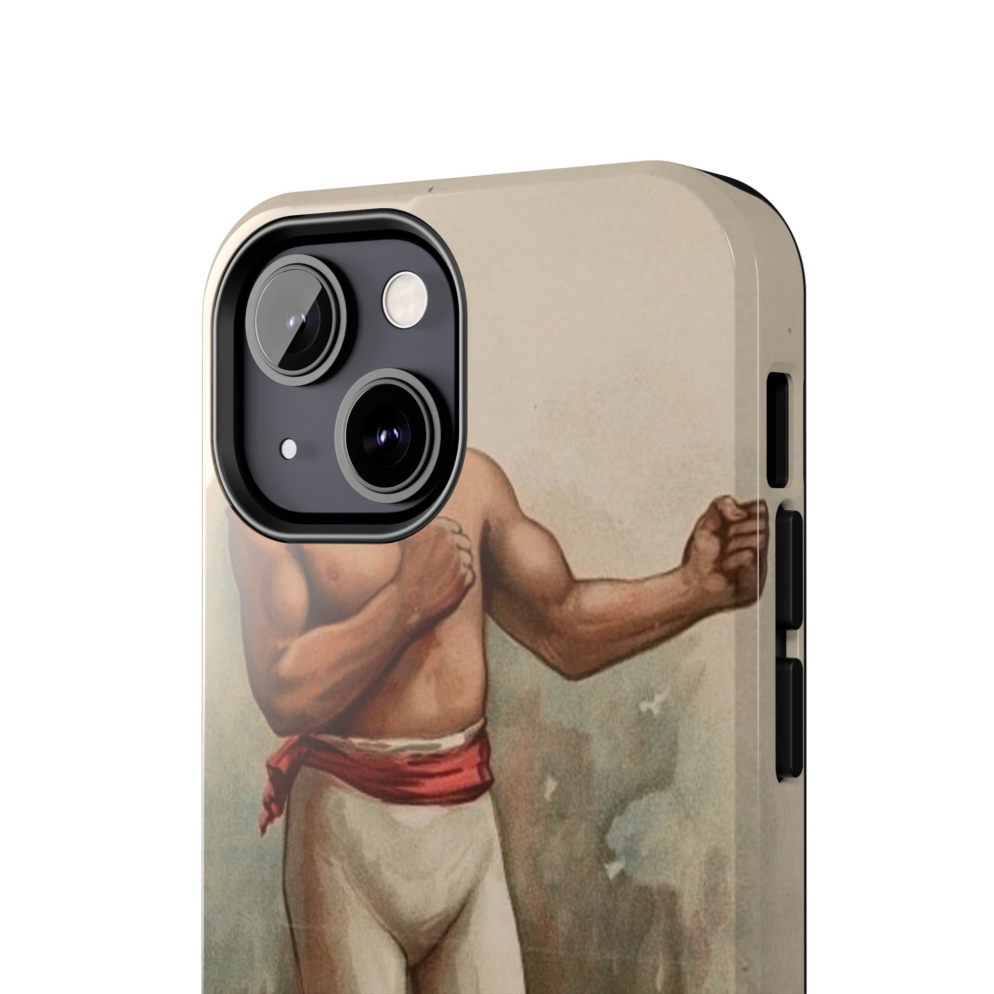 Retro Boxer Graphic Heavy-Duty Phone Cases - Old School Male 