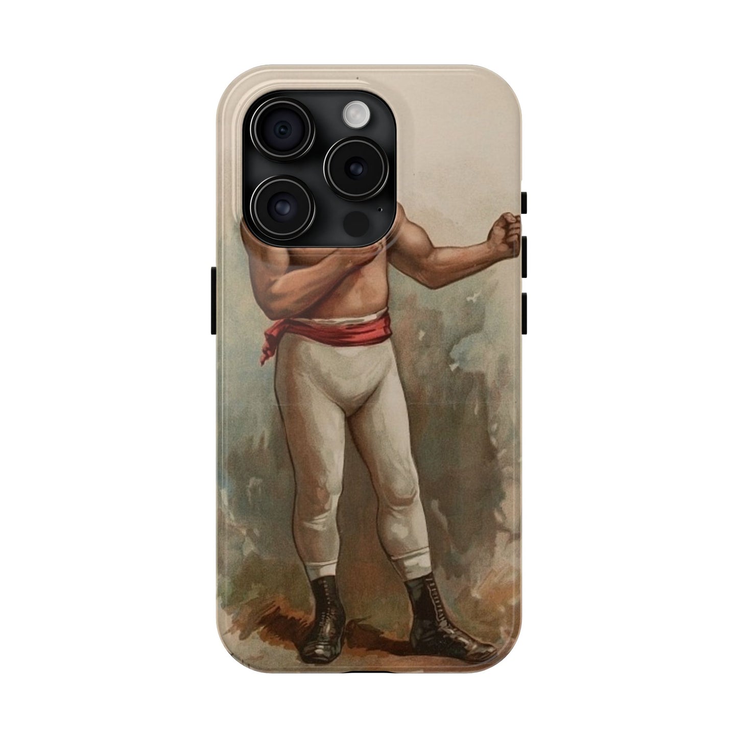 Retro Boxer Graphic Heavy-Duty Phone Cases - Old School Male 