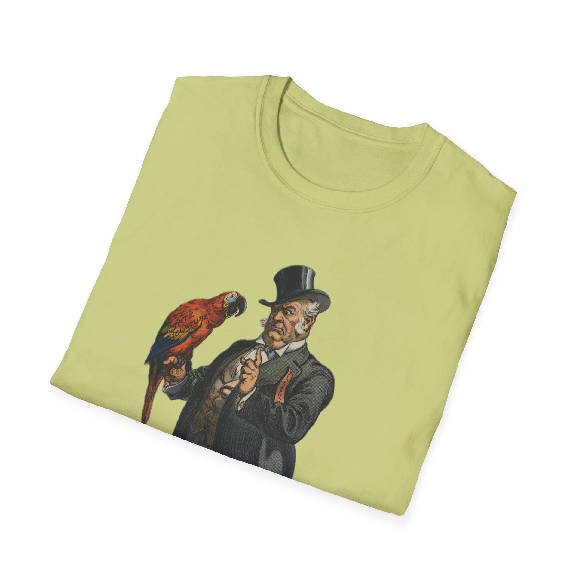 Whimsical Parrot Gent Tee for All - Old School Male 