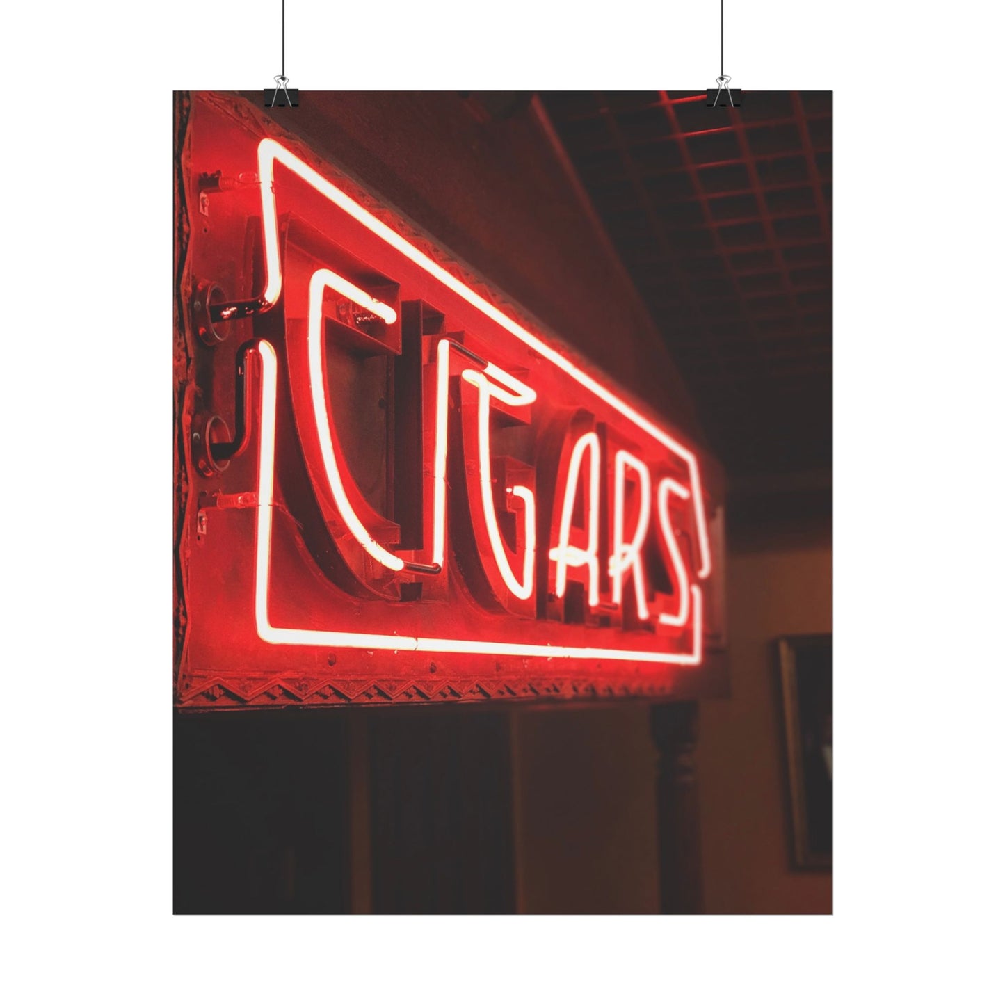 Neon Cigar Sign Poster