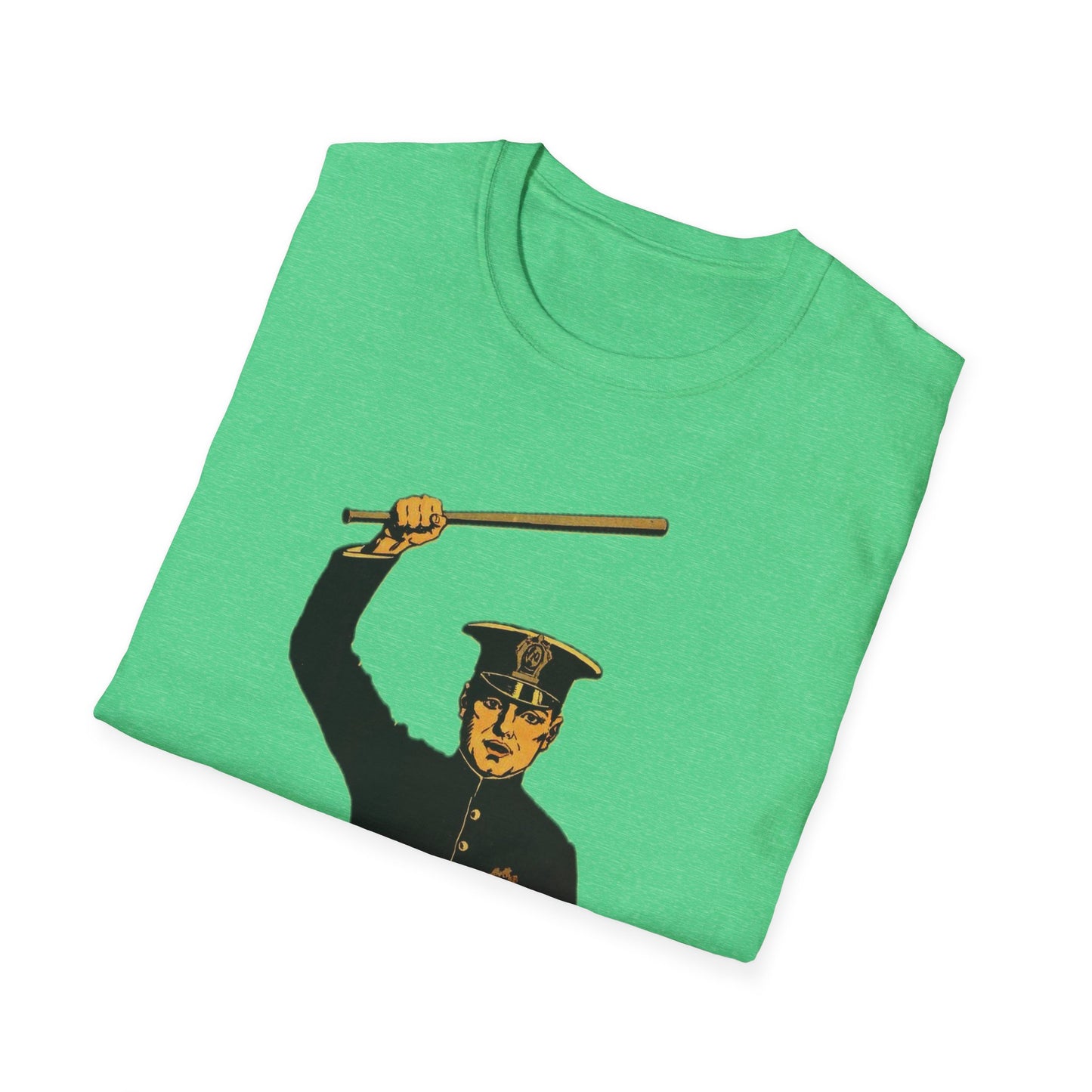 Vintage Policeman with Nightstick Unisex Softstyle Tee