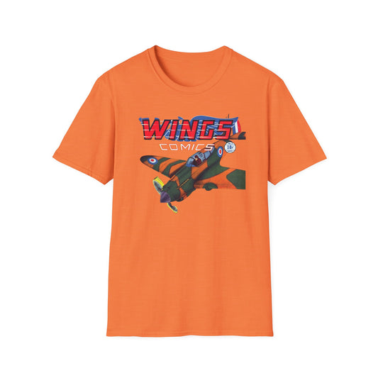 Retro Wings Comics Tee - 100% Cotton Classic Fit T-Shirt for Comic Fans and Vintage Lovers