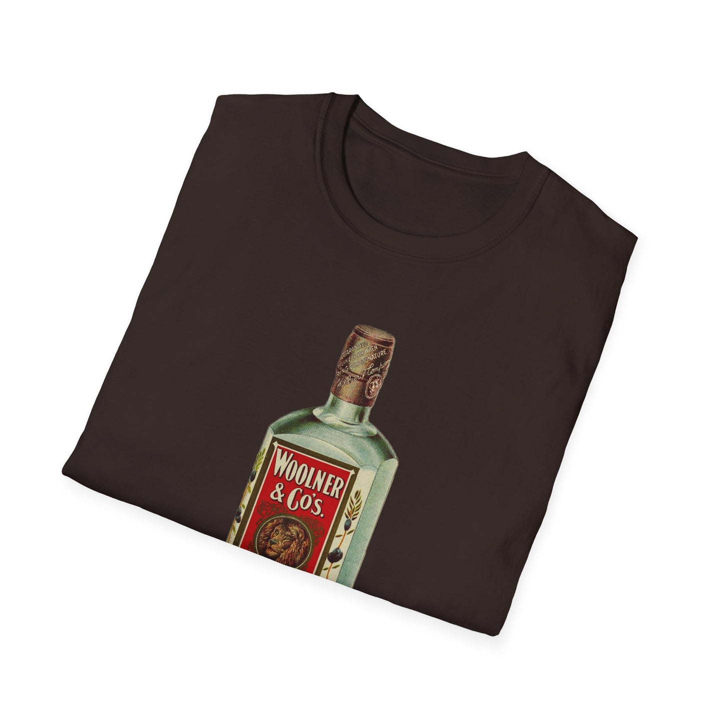 Retro Dry Gin Bottle Graphic Tee - Old School Male 