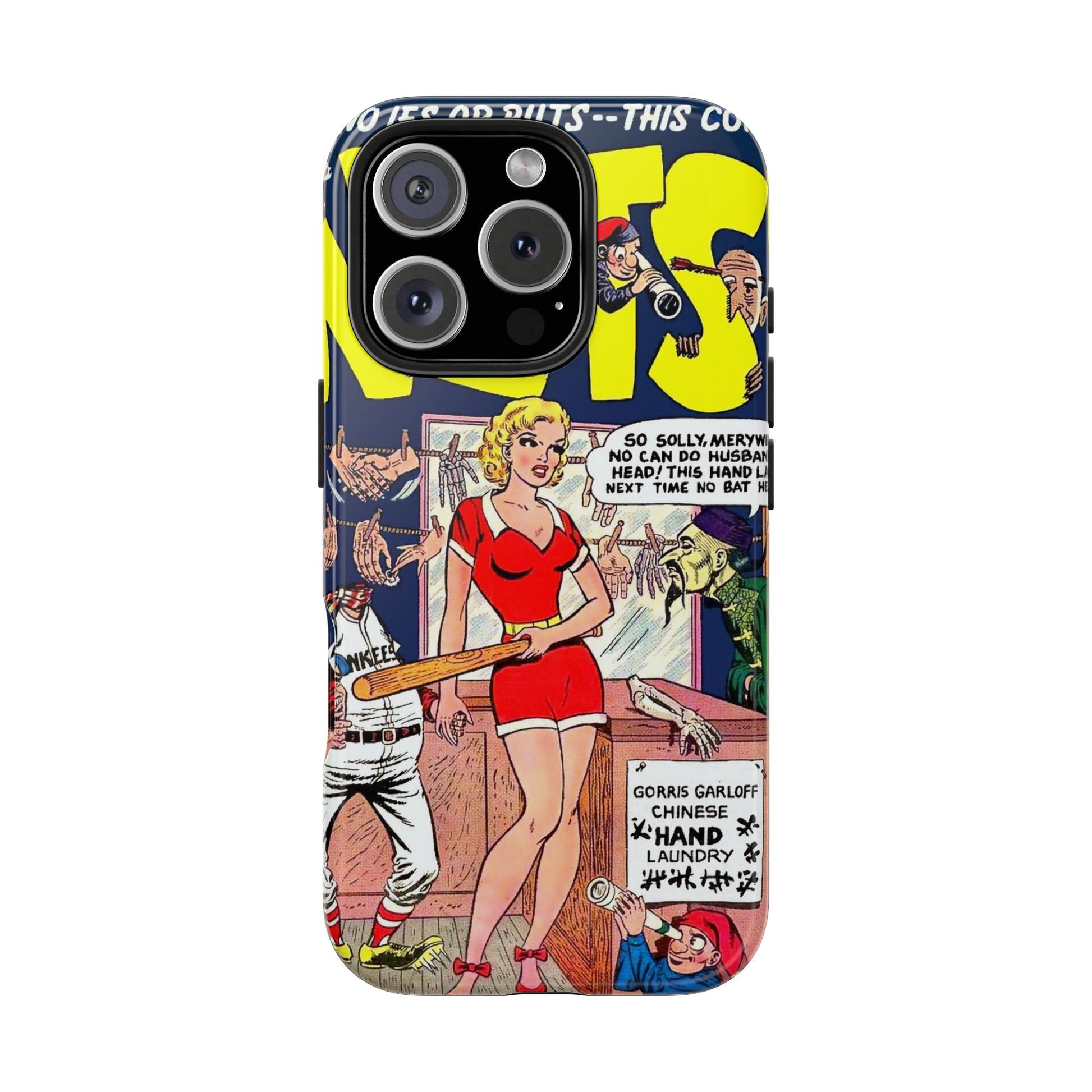 Vintage Comic Book Inspired Tough Phone Cases - Old School Male 