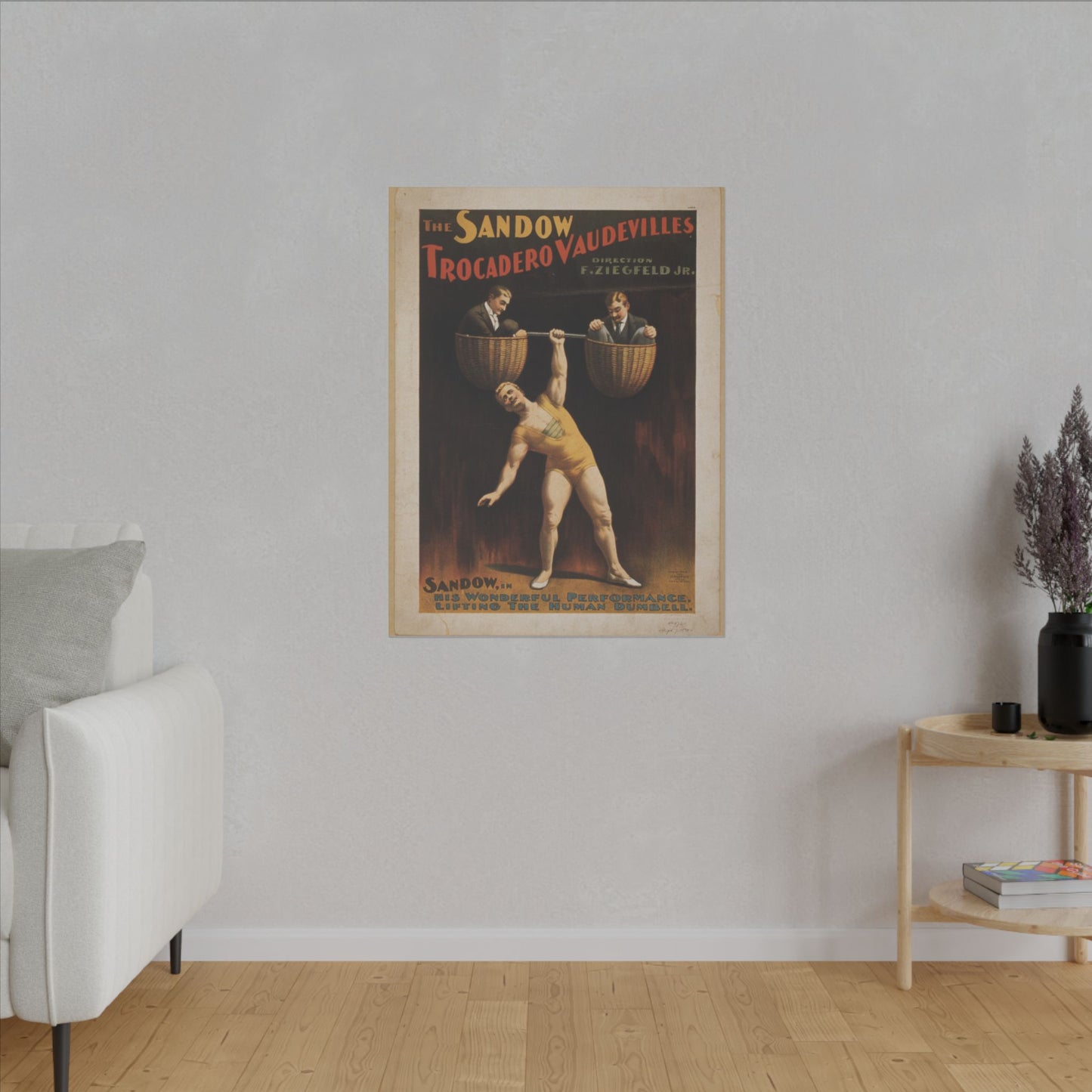 Retro Strongman Canvas Wall Art