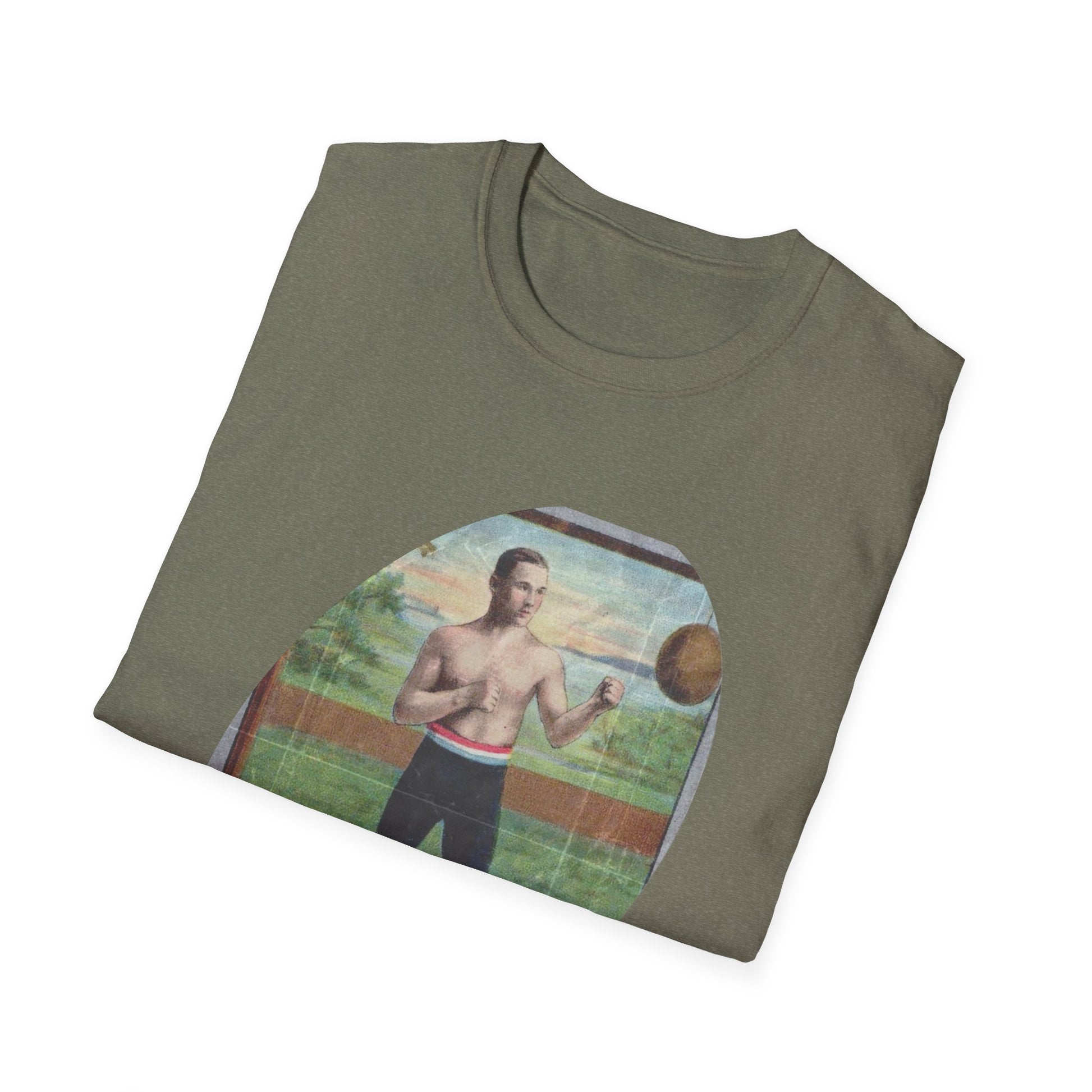 Retro Boxer Fighter Unisex Cotton T-Shirt - Old School Male 