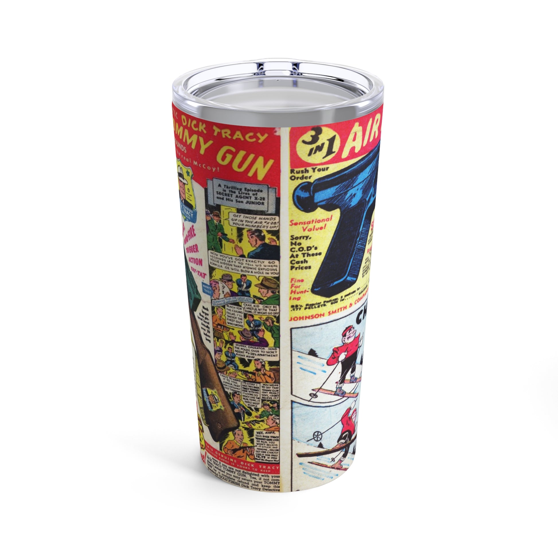 Drinkware Tumbler Retro Comic Book Ad 20oz - Old School Male 