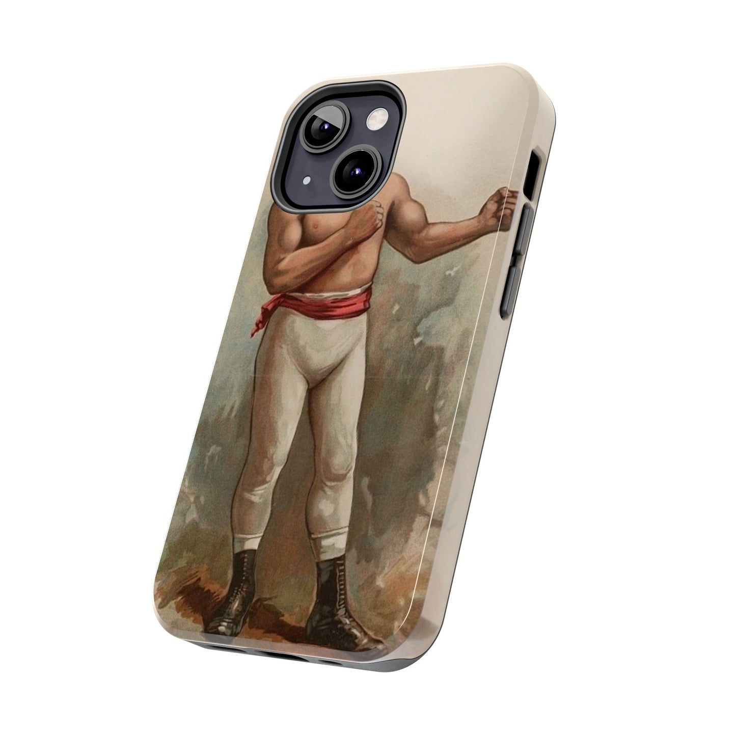 Retro Boxer Graphic Heavy-Duty Phone Cases - Old School Male 