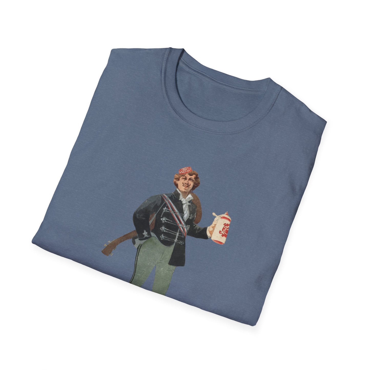 Raise Your Spirits With Our Retro Military Stein Graphic Tee - Unisex Fun Awaits!