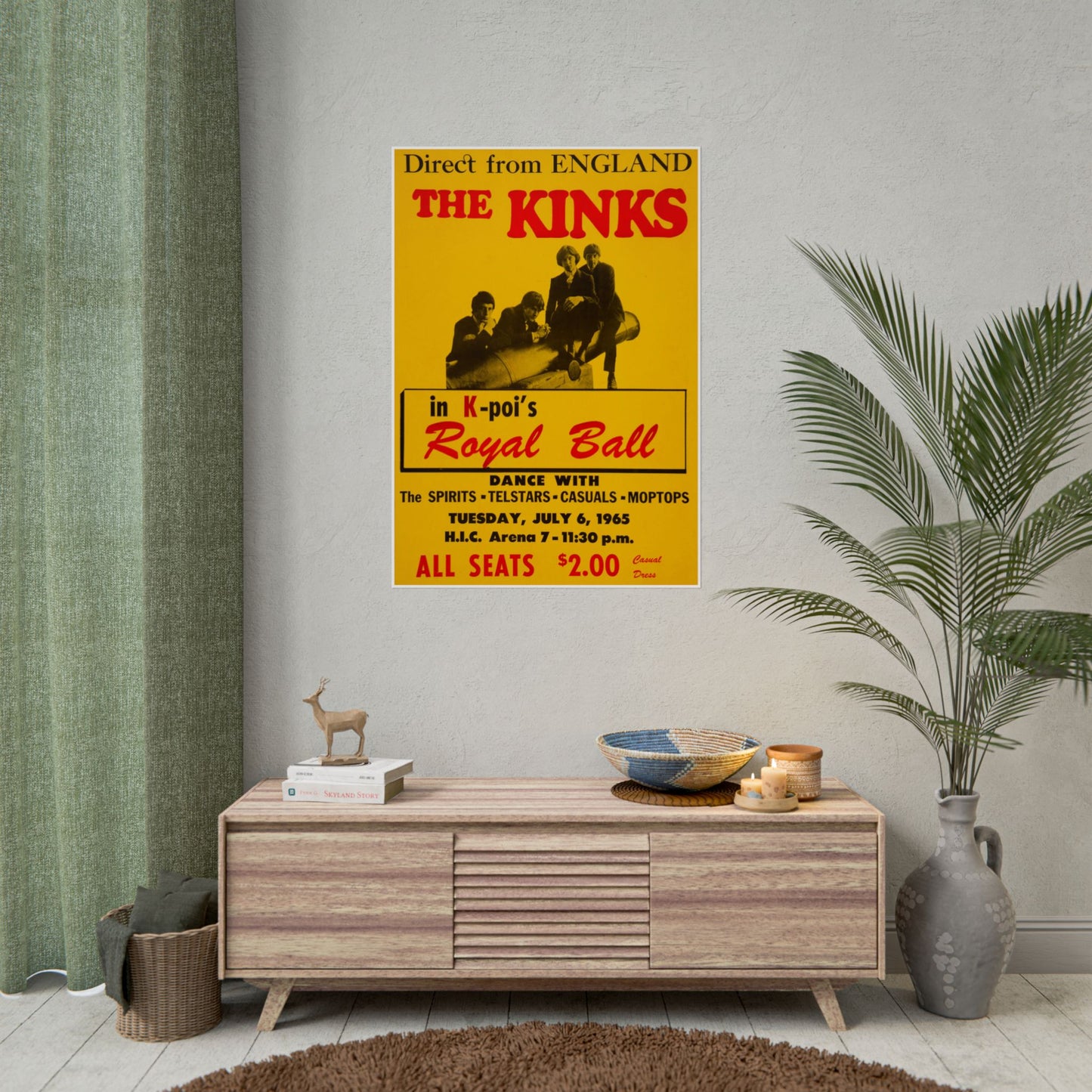 'The Kinks' Concert Poster Live at the Royal Ball Retro Posters - Old School Male 