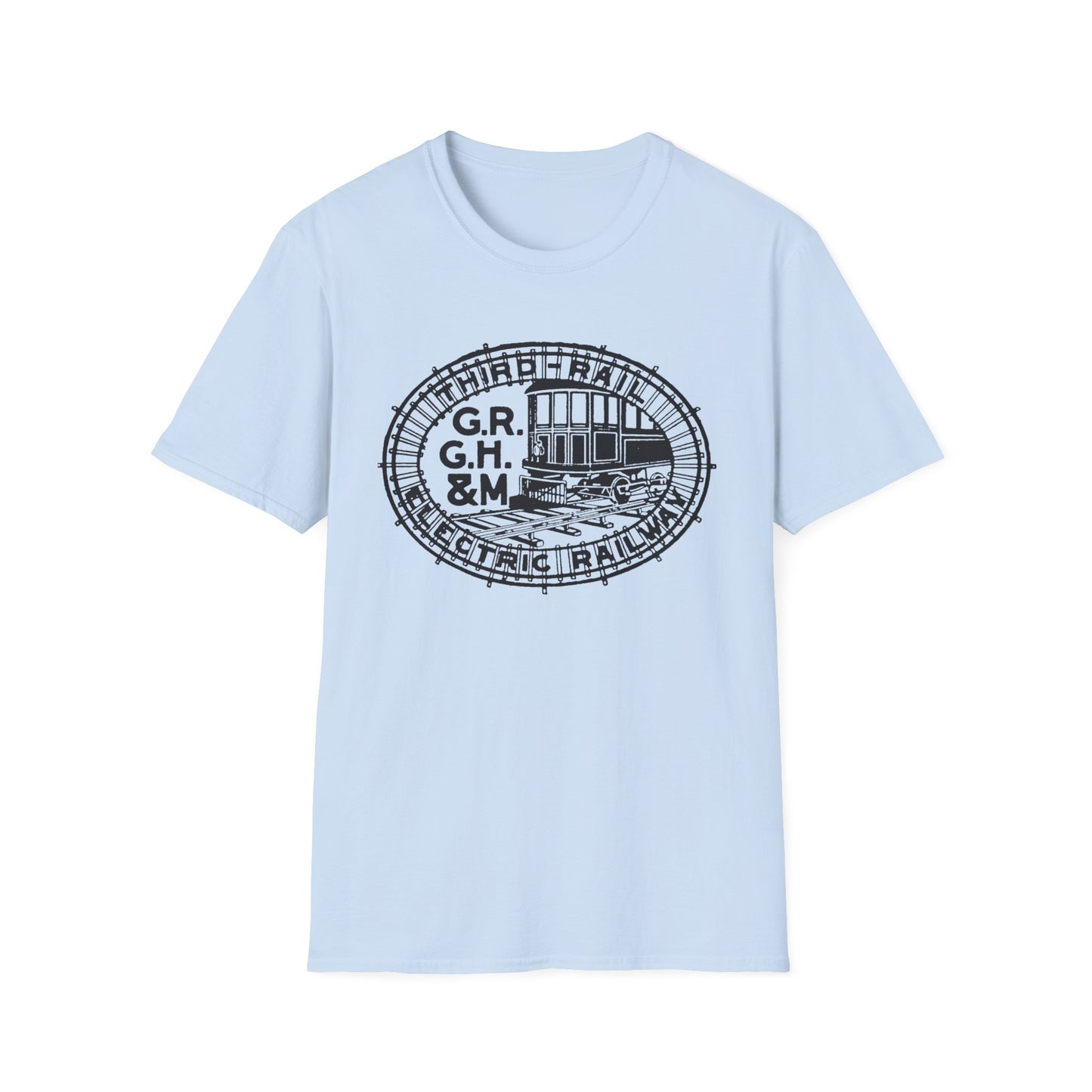 All Aboard The Style Express! Vintage Railroad Logo T-Shirt - 100% Cotton Comfort for Train Lovers!