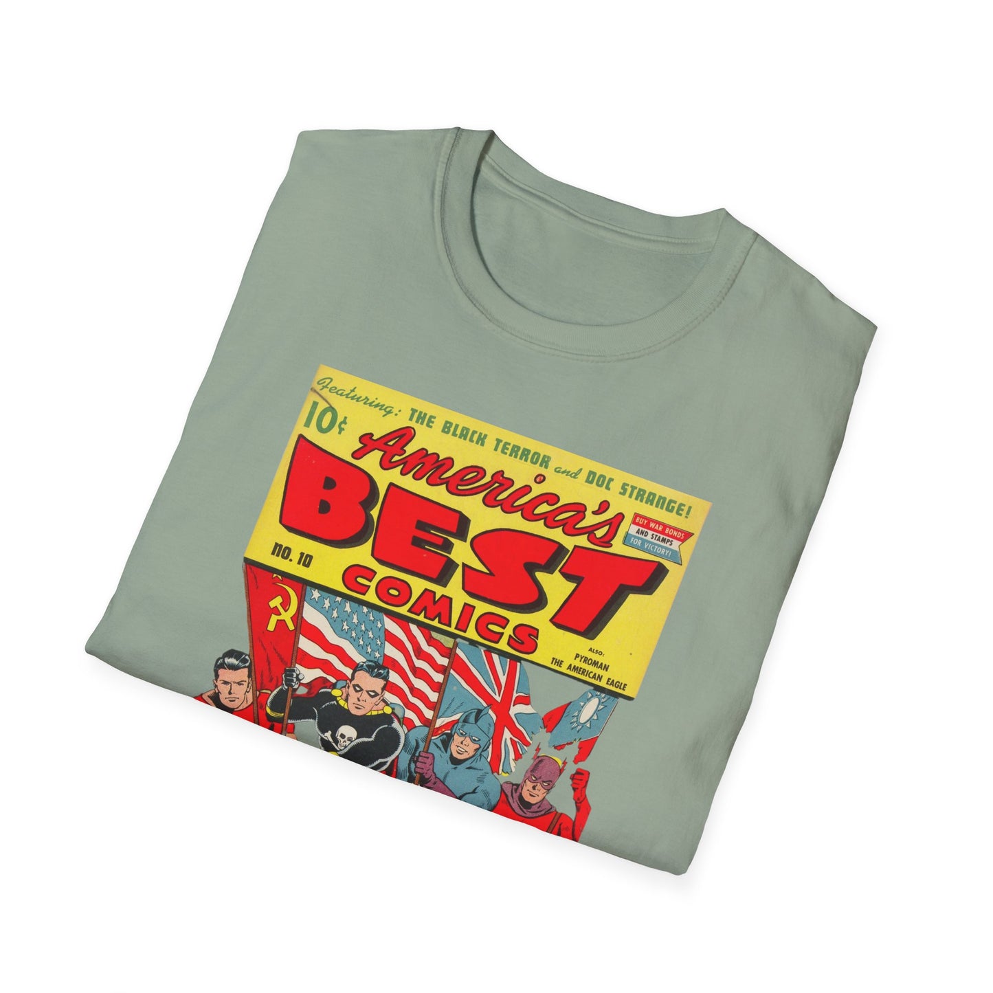 Retro America's Best Comic Book T-Shirt - Unisex Softstyle Tee for Comic Fans & Enthusiasts