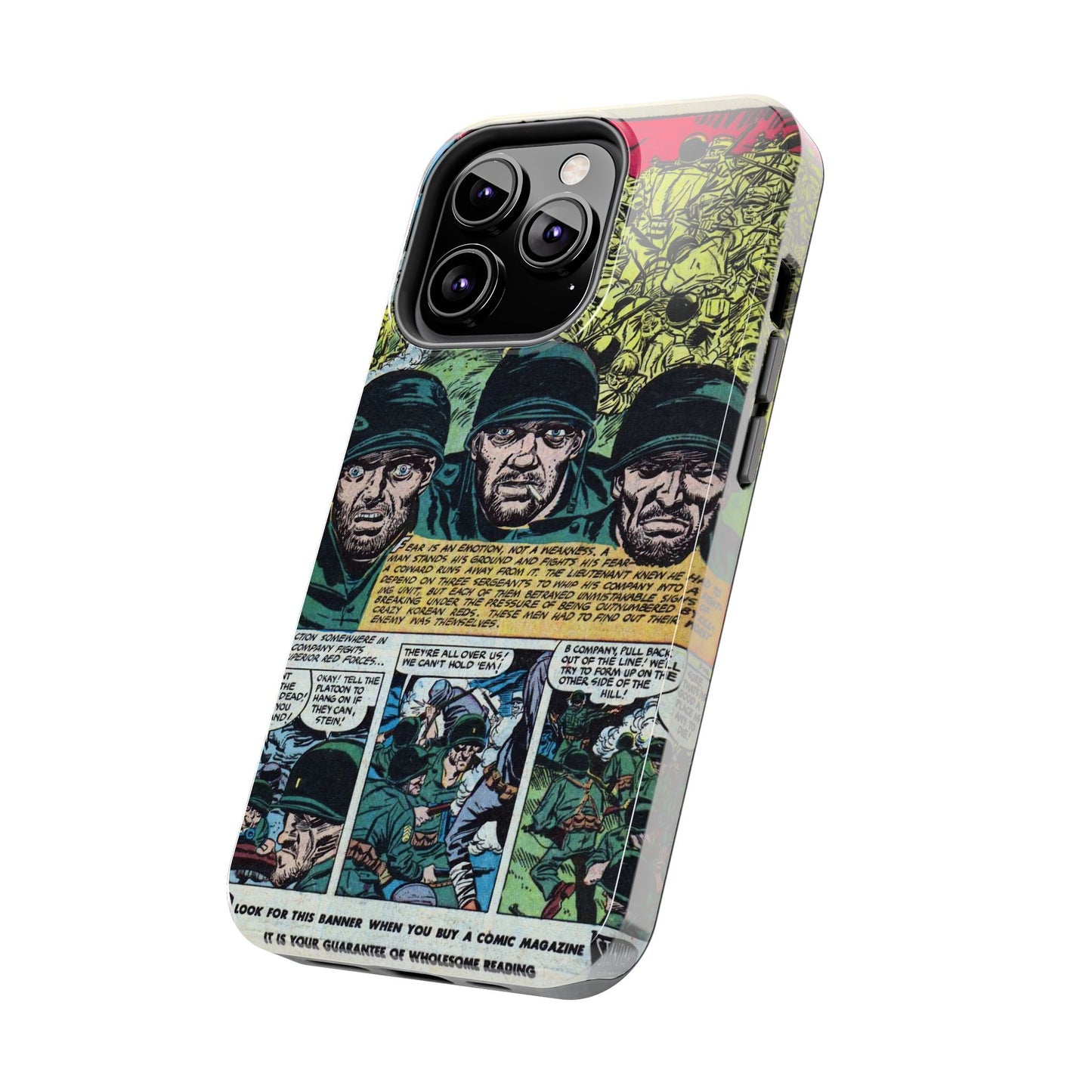 Vintage Military Comic-Inspired Phone Case - Old School Male 