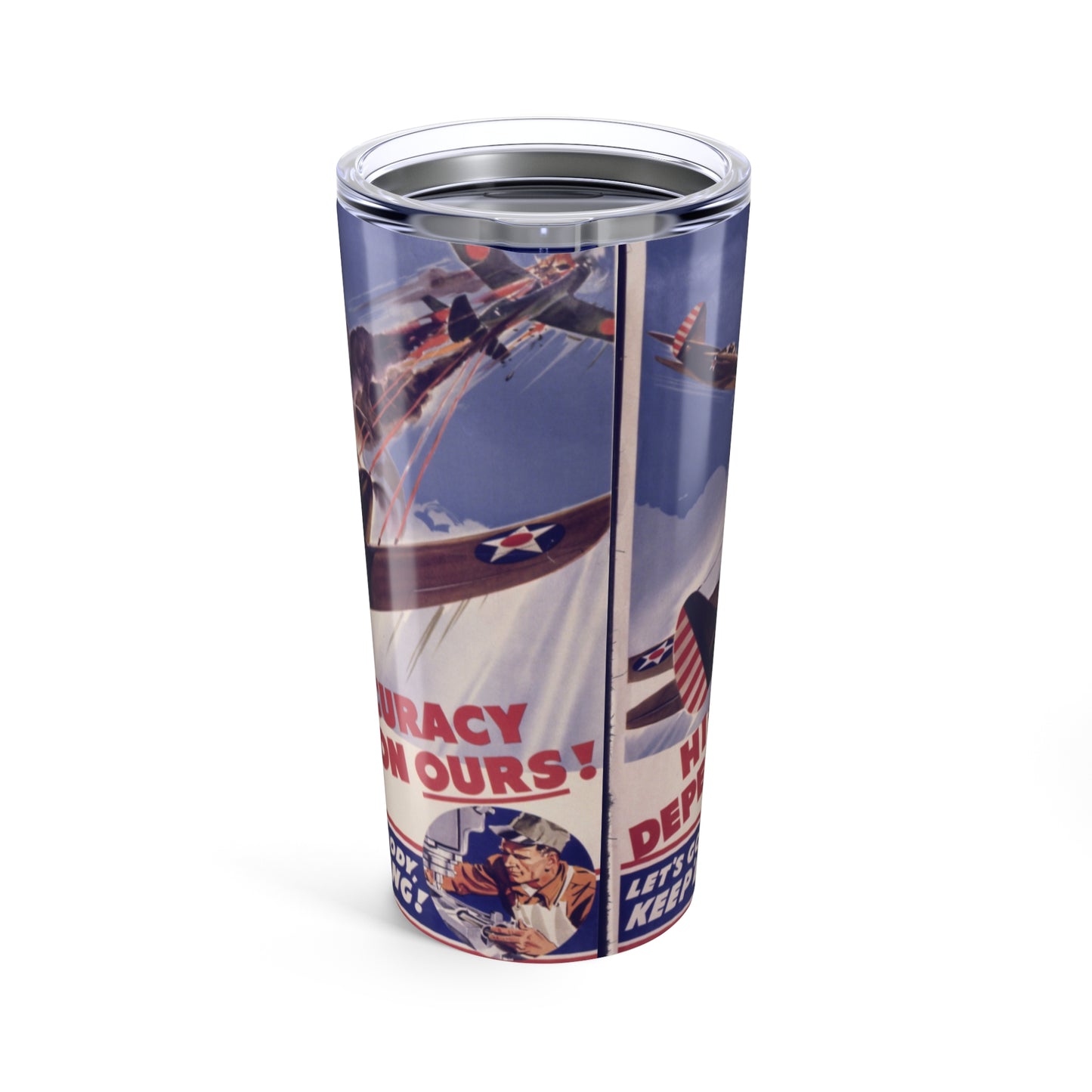 WWII-Themed 20oz Insulated Tumbler - Old School Male 