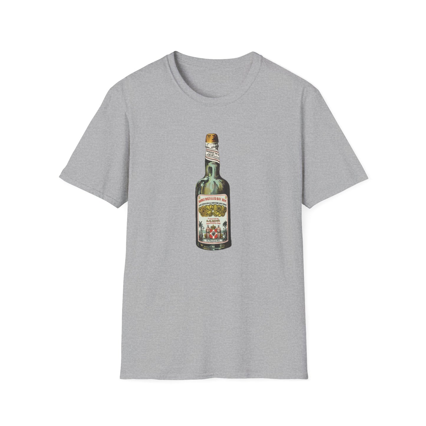 Retro Rum Bottle Graphic Tee - Old School Male 