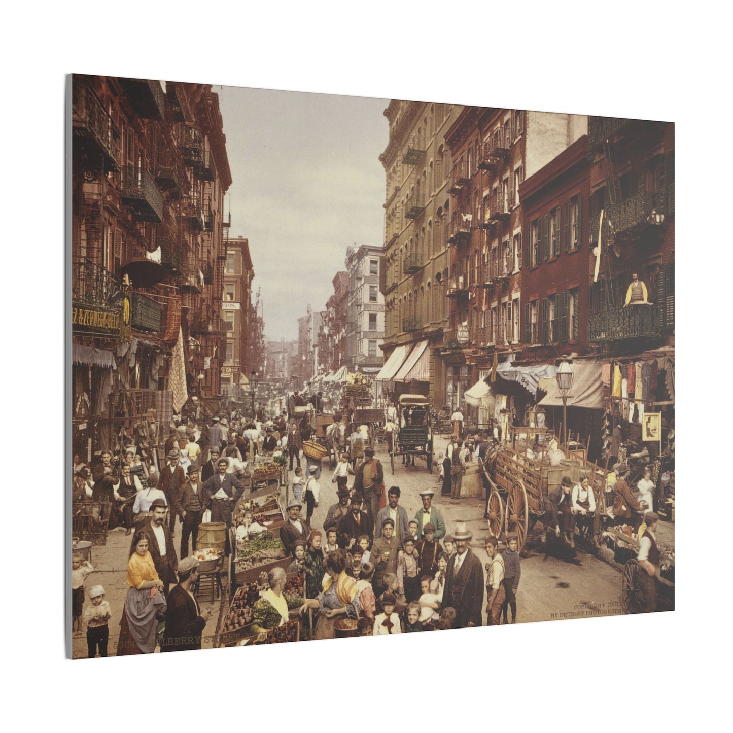 Vintage New York City Street Scene Matte Canvas Print - Stretched, 0.75" Frame (Available in Multiple Sizes)