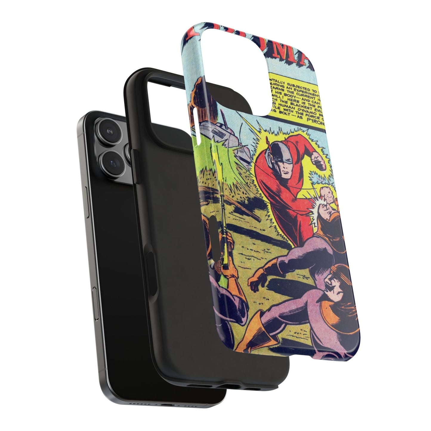 Vintage Pyroman Comic Page Durable Phone Cases