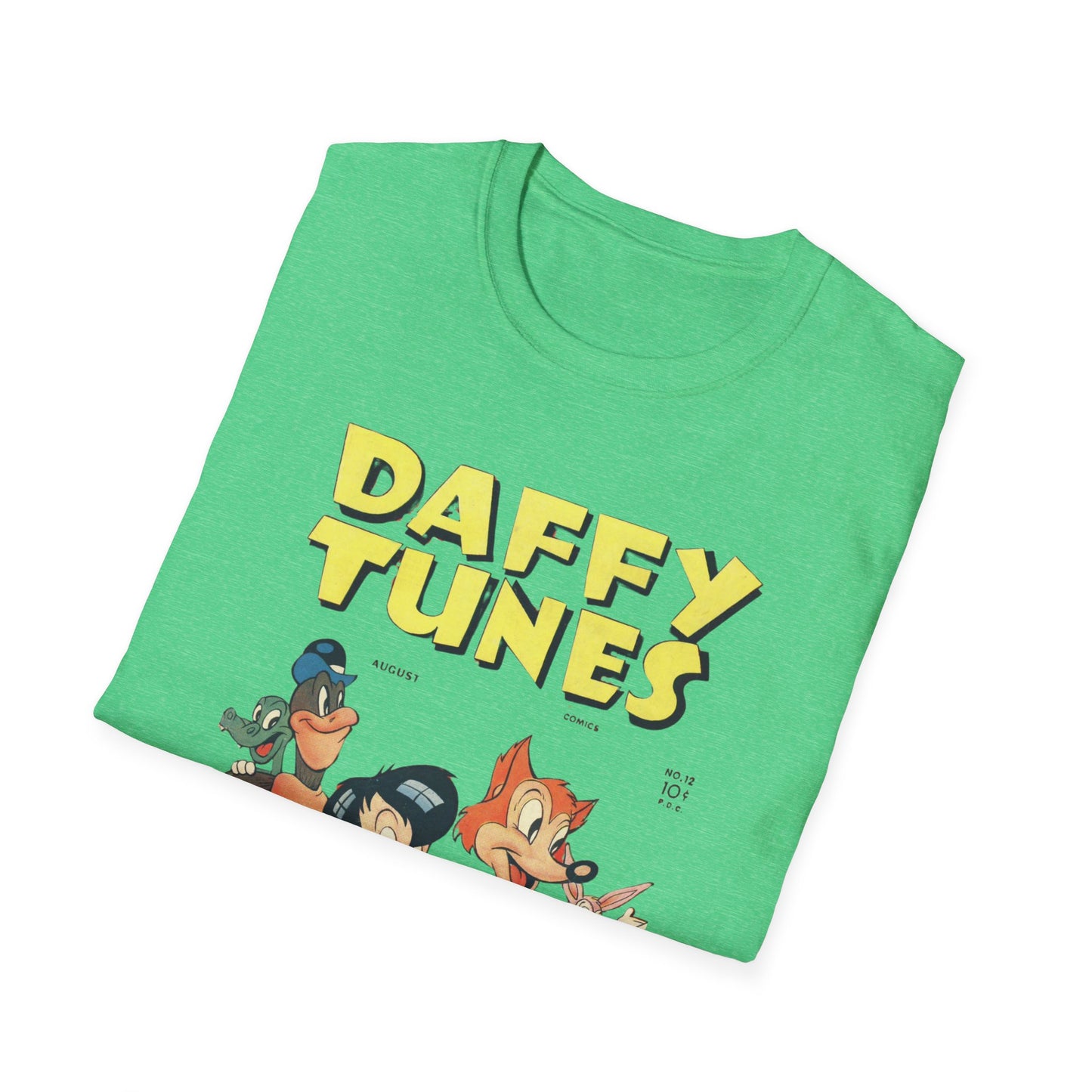 Retro Cartoon T-Shirt: Vintage Daffy Tunes Tee in 100% Cotton for Classic Cartoon Fans