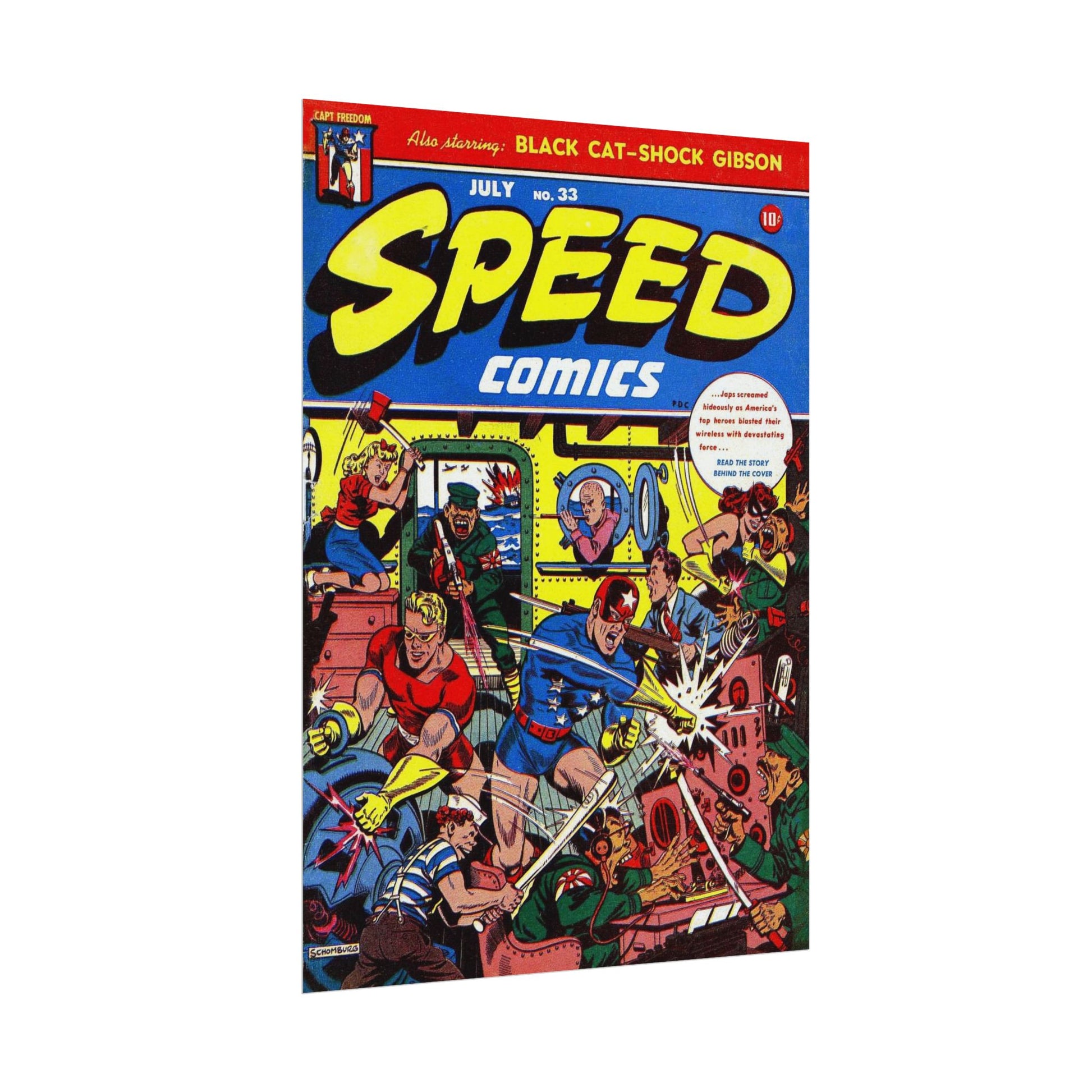 Retro Speed Comics Rolled Poster Rolled Posters - Old School Male 