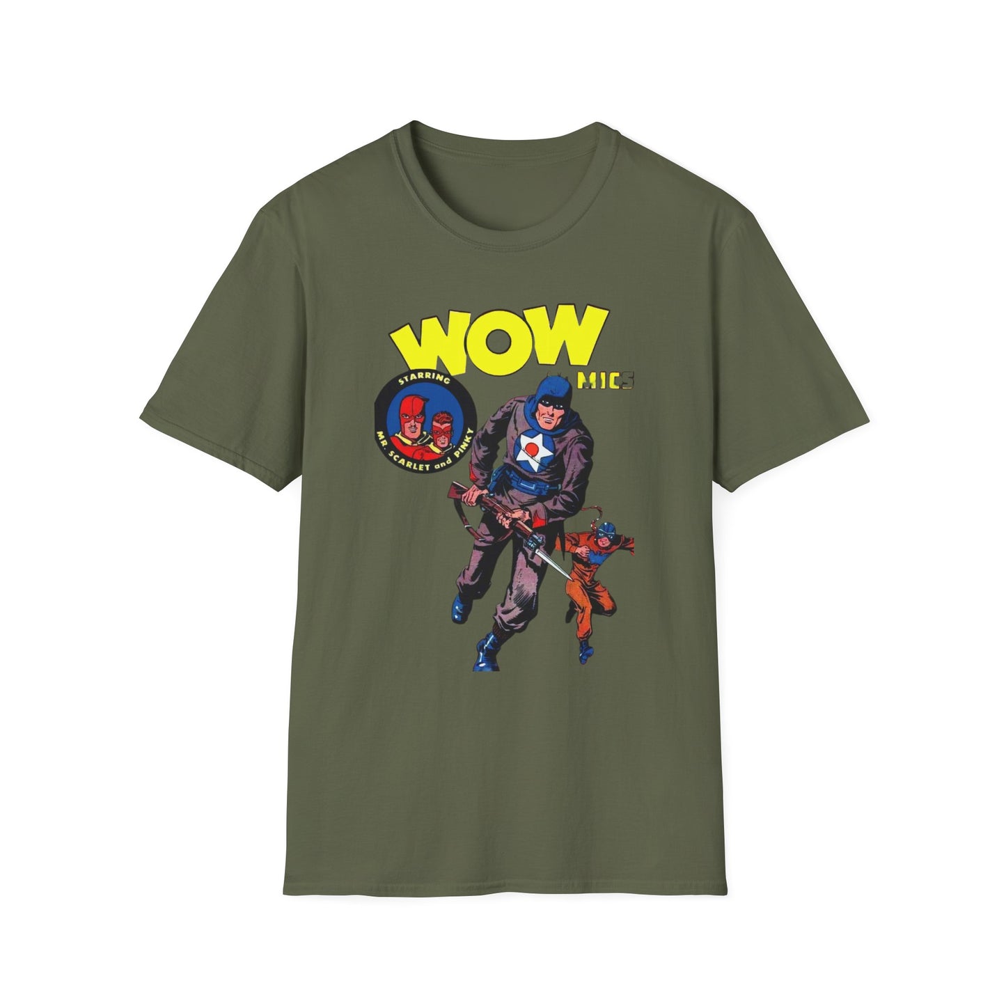 Retro Wow Comics T-Shirt - 100% Cotton, Classic Fit, Perfect for Comic Enthusiasts