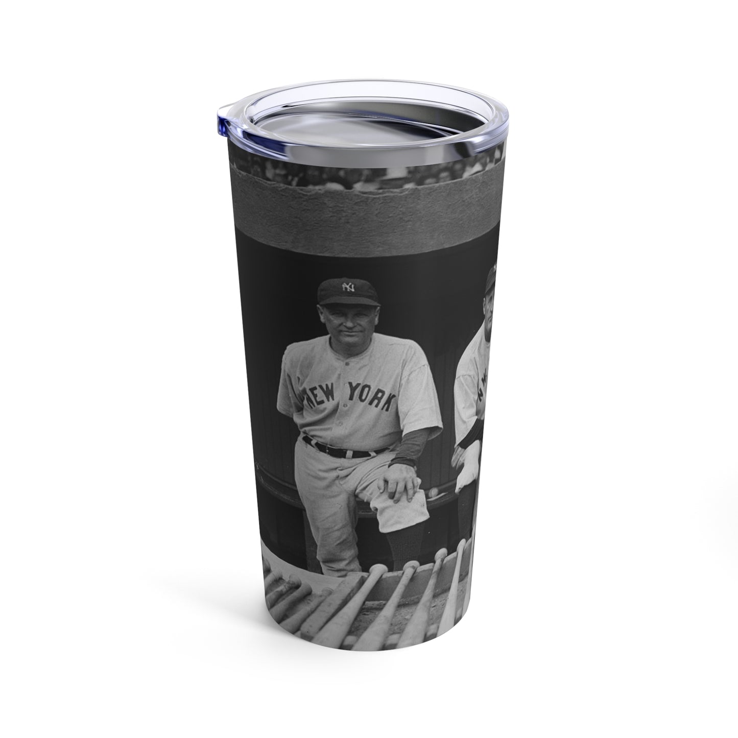 Vintage Baseball Tumbler 20oz with Babe Ruth Design - Old School Male 