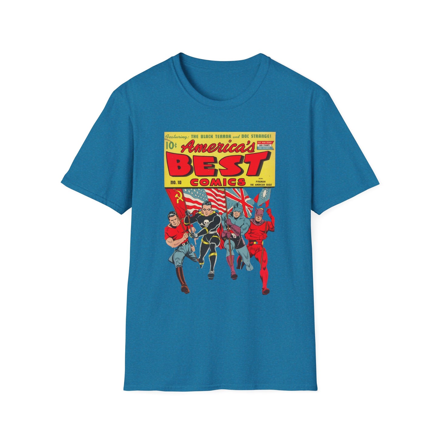 Retro America's Best Comic Book T-Shirt - Unisex Softstyle Tee for Comic Fans & Enthusiasts