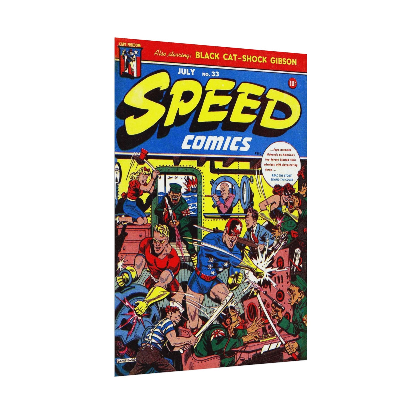 Retro Speed Comics Rolled Poster Rolled Posters