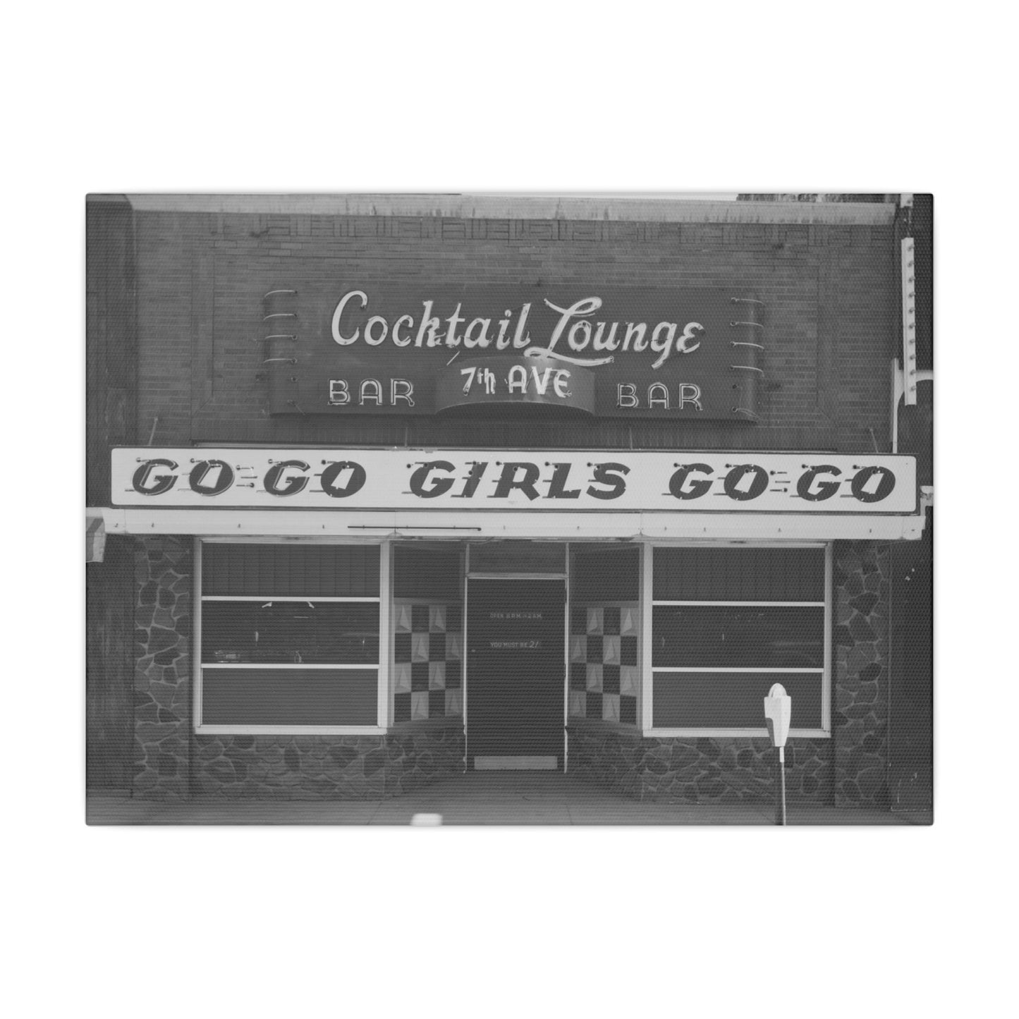 Retro Cocktail Lounge Canvas Print - Old School Male 