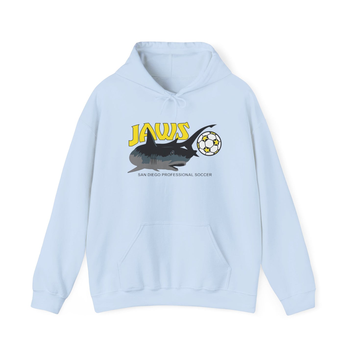 Sand Diego Jaws Unisex Heavy Blend Hooded Sweatshirt - Cozy Cotton-Poly Blend, Kangaroo Pocket