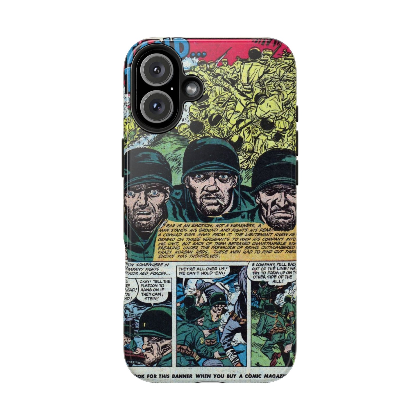 Vintage Military Comic-Inspired Phone Case - Old School Male 