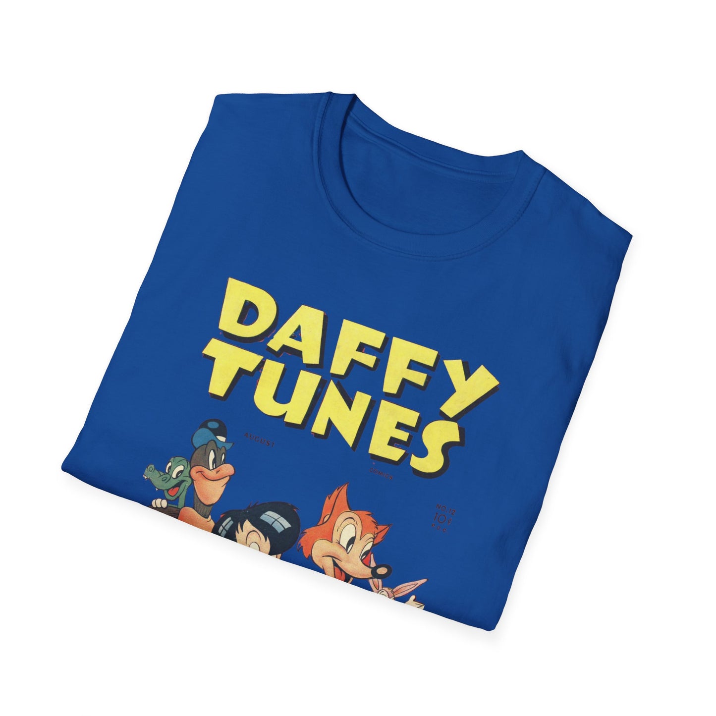 Retro Cartoon T-Shirt: Vintage Daffy Tunes Tee in 100% Cotton for Classic Cartoon Fans