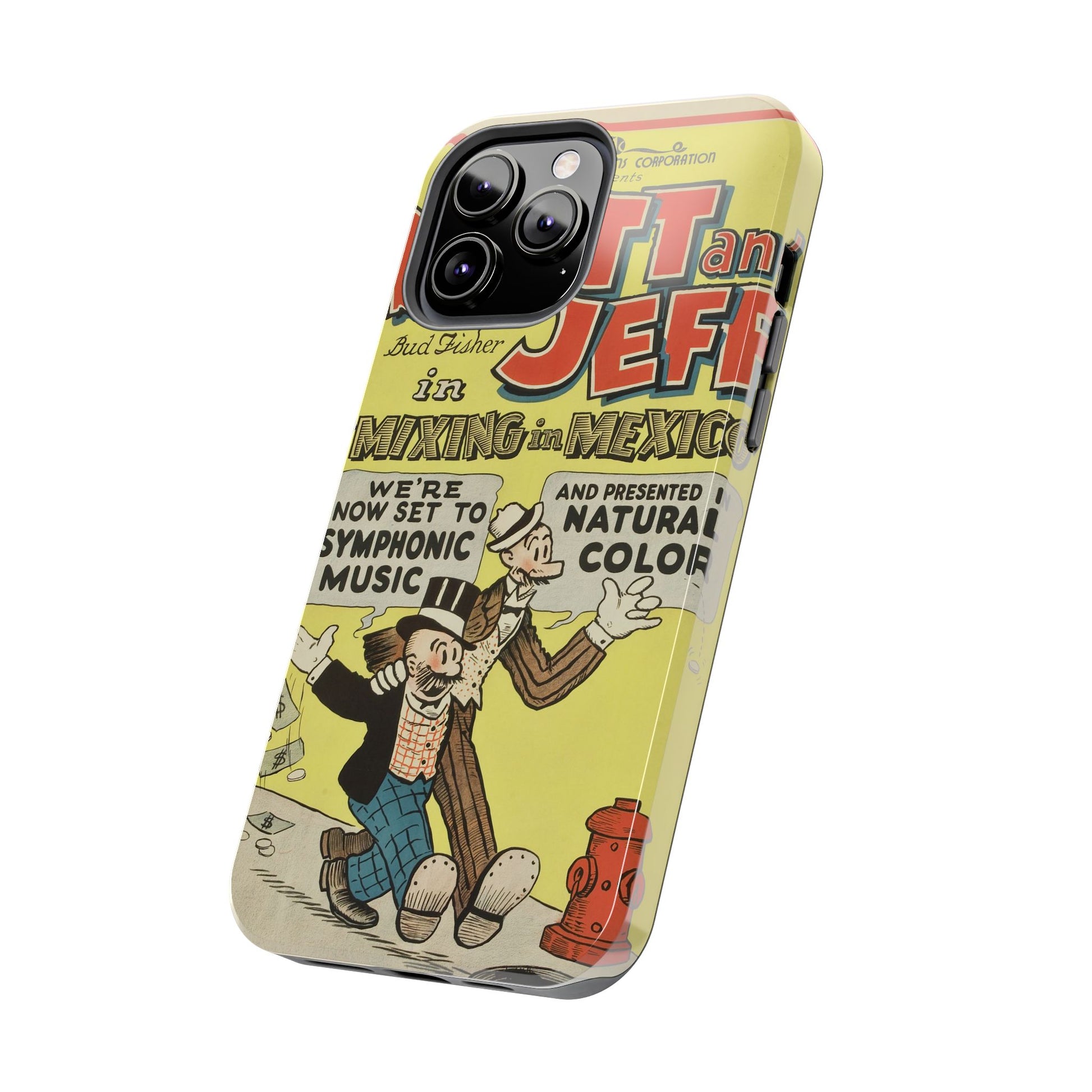 Durable Mutt and Jeff Phone Protection Cases - Old School Male 