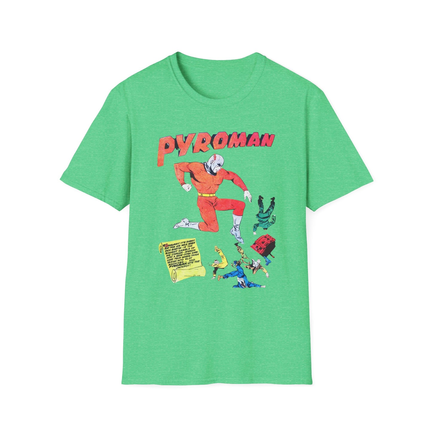 Retro Pyroman Comic Character T-Shirt - 100% Cotton, Classic Fit, Perfect for Comic Fans