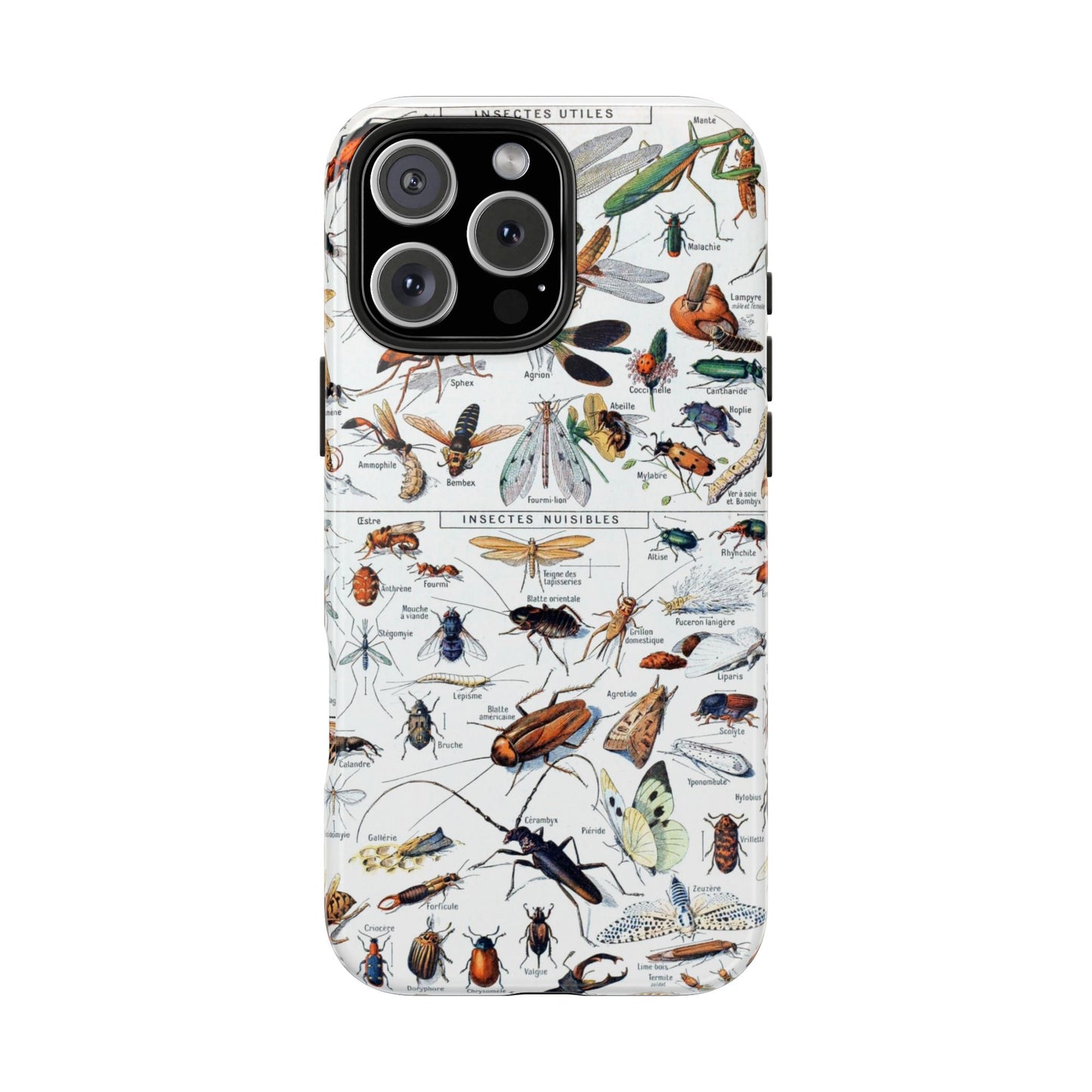 Insect-Themed Impact-Resistant Phone Cases - Old School Male 