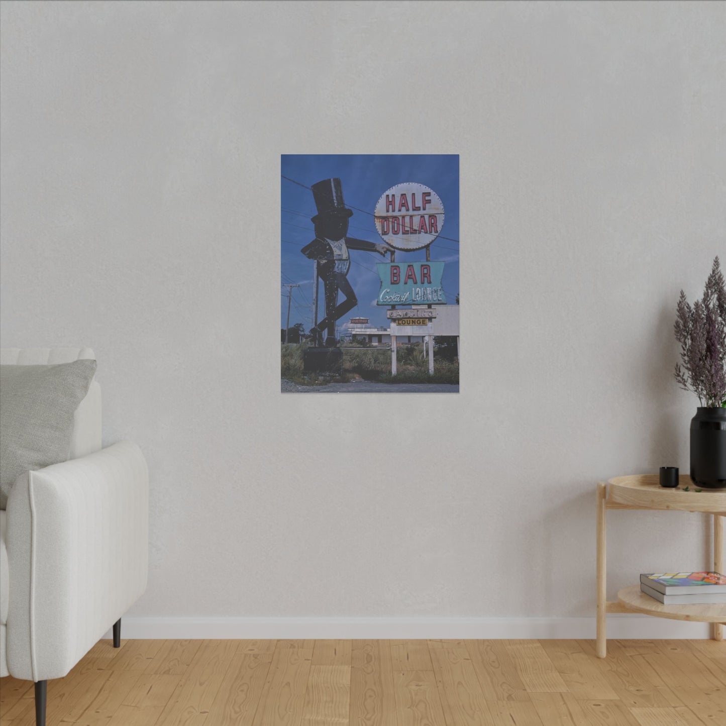 Retro Abandoned Half Dollar Bar Canvas Print