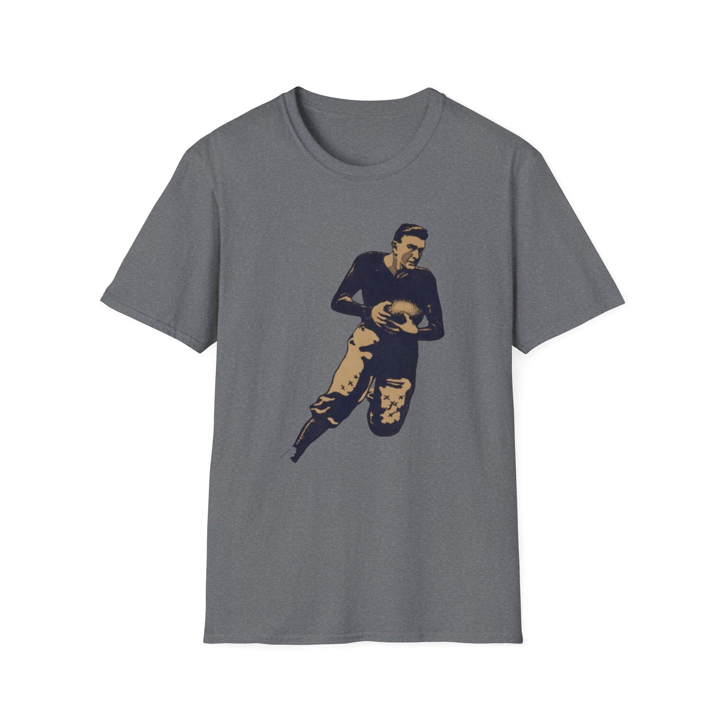 Vintage Football Player T-Shirt - 100% Cotton Retro Tee for Sports Enthusiasts & Game Days