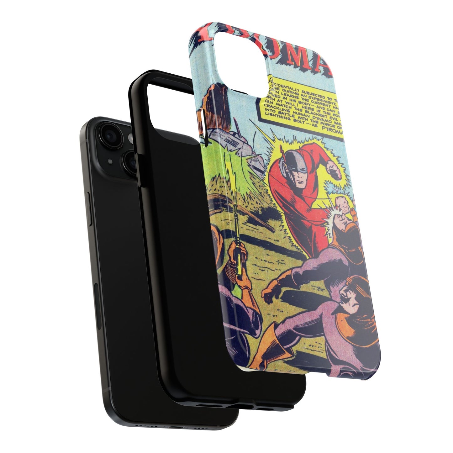 Vintage Pyroman Comic Page Durable Phone Cases