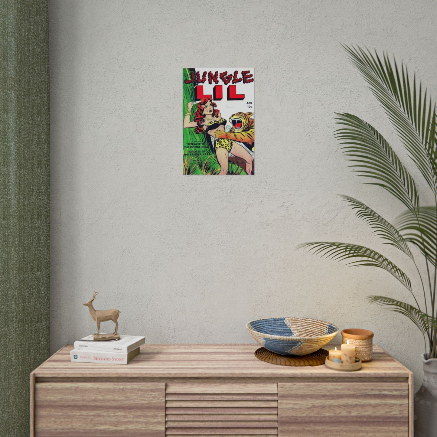 Retro Comic Jungle Lil Rolled Poster