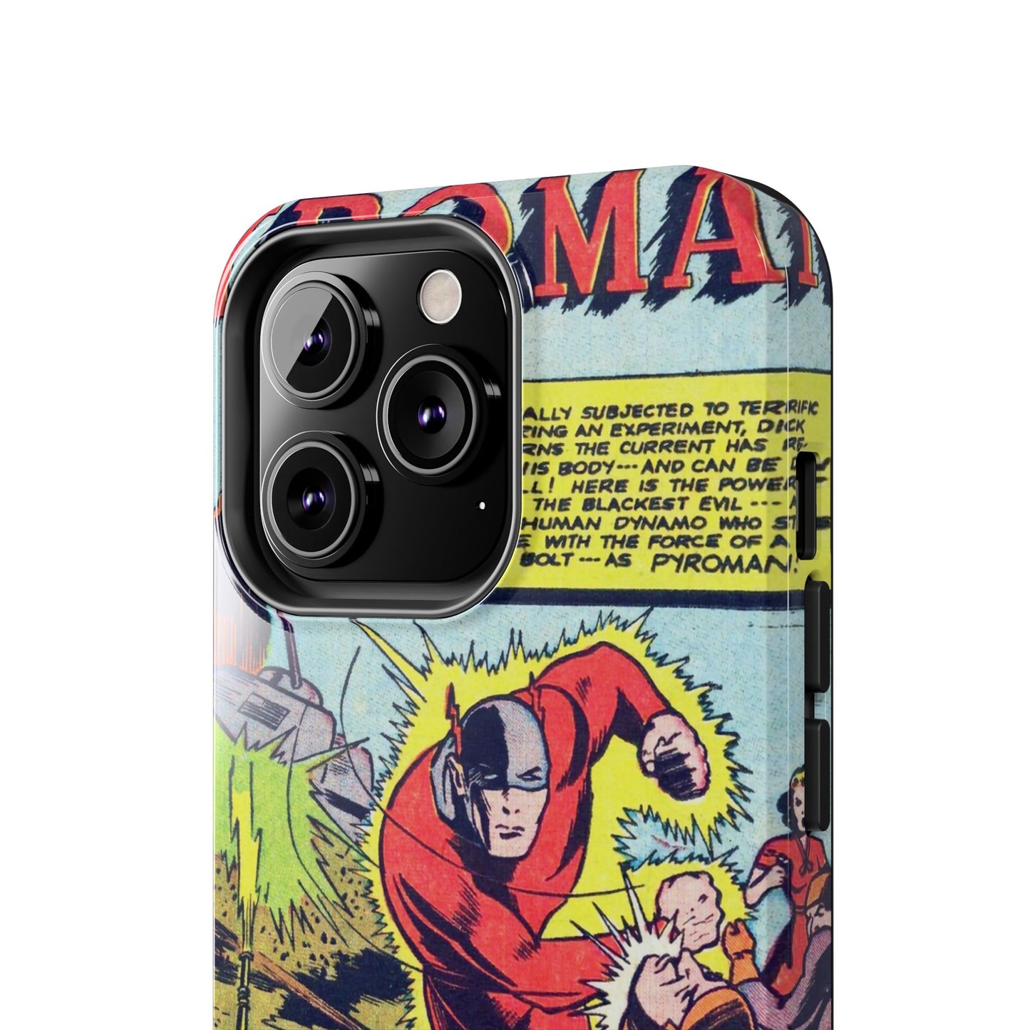 Vintage Pyroman Comic Page Durable Phone Cases - Old School Male 