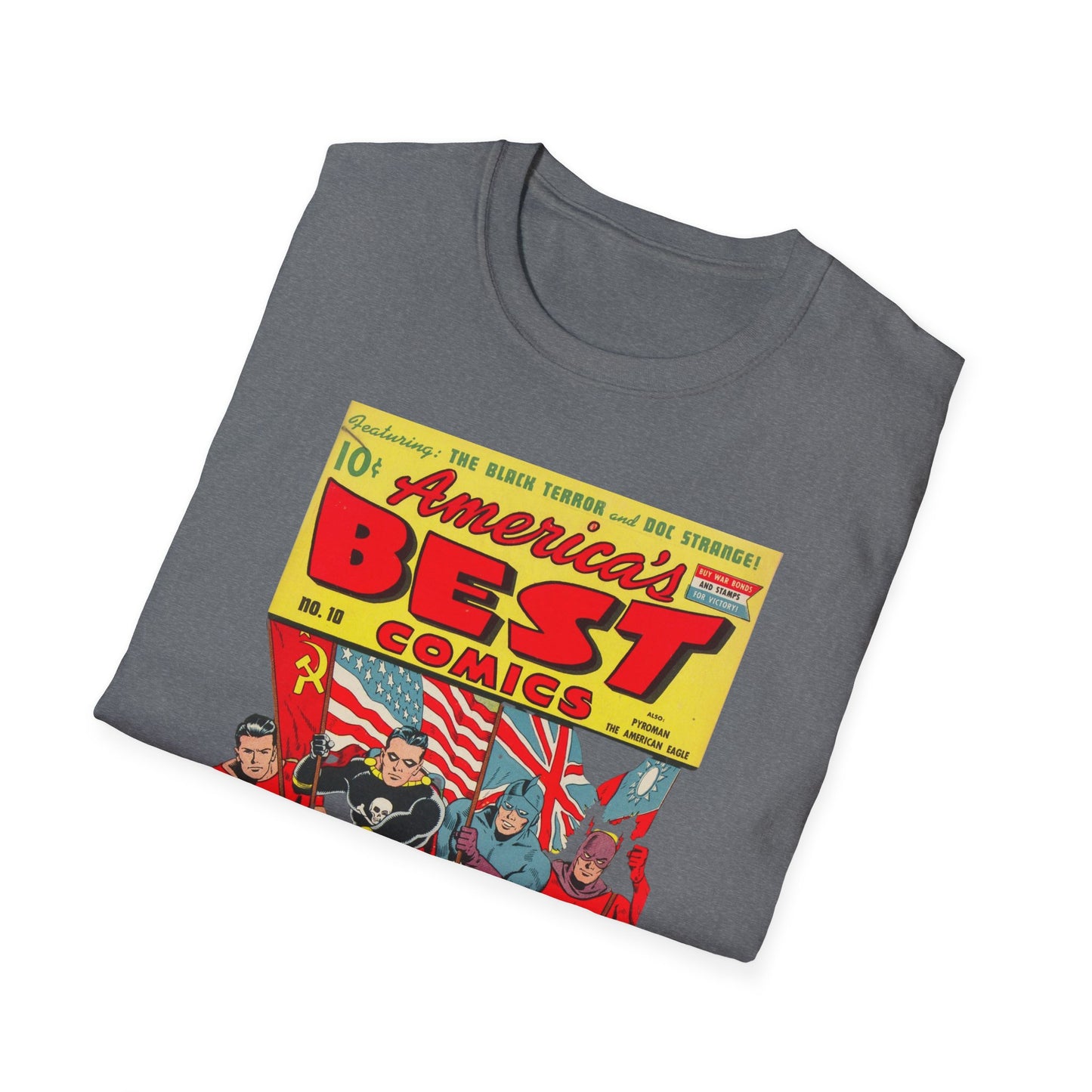 Retro America's Best Comic Book T-Shirt - Unisex Softstyle Tee for Comic Fans & Enthusiasts