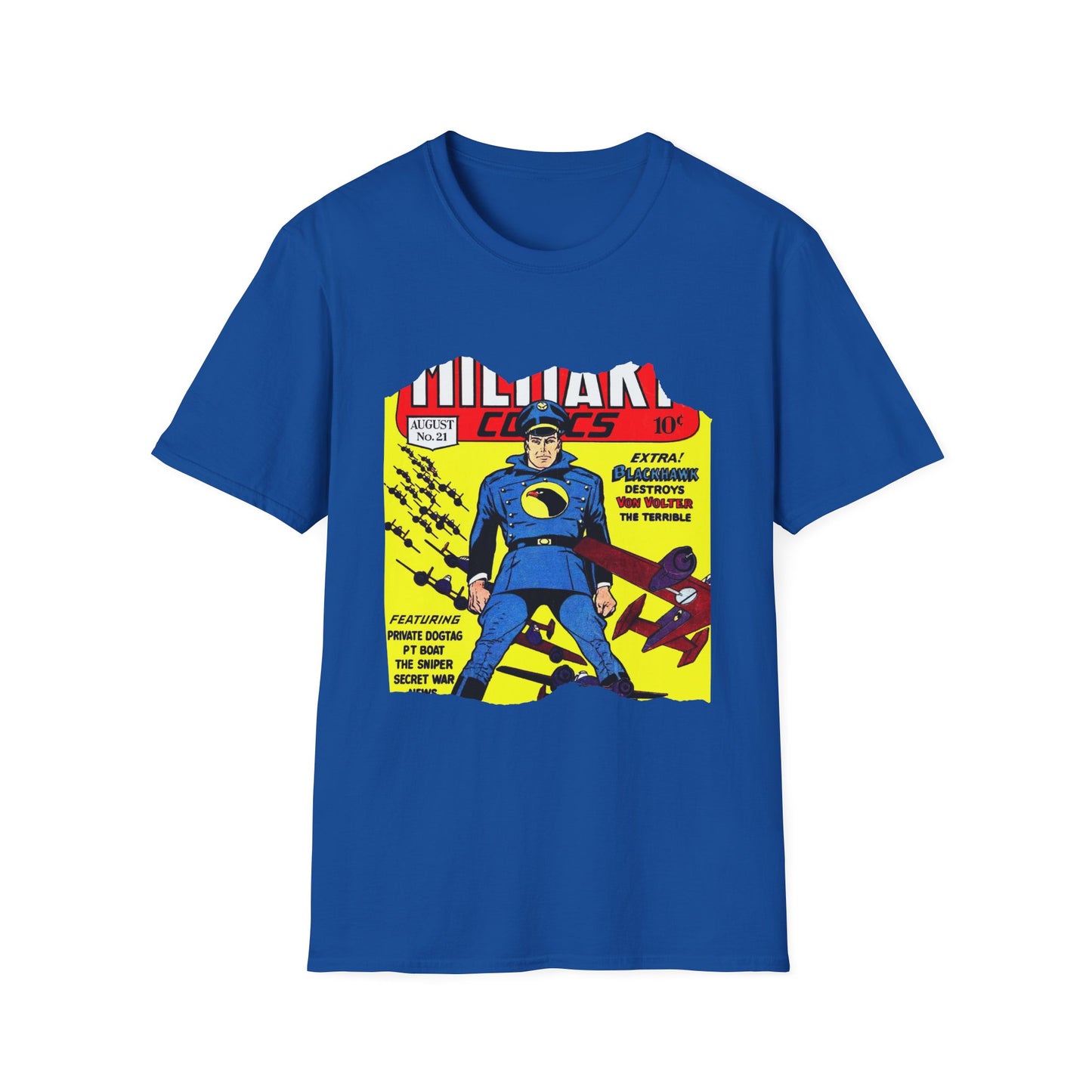 Vintage-Inspired Comic Cover Unisex Softstyle Tee - Old School Male 