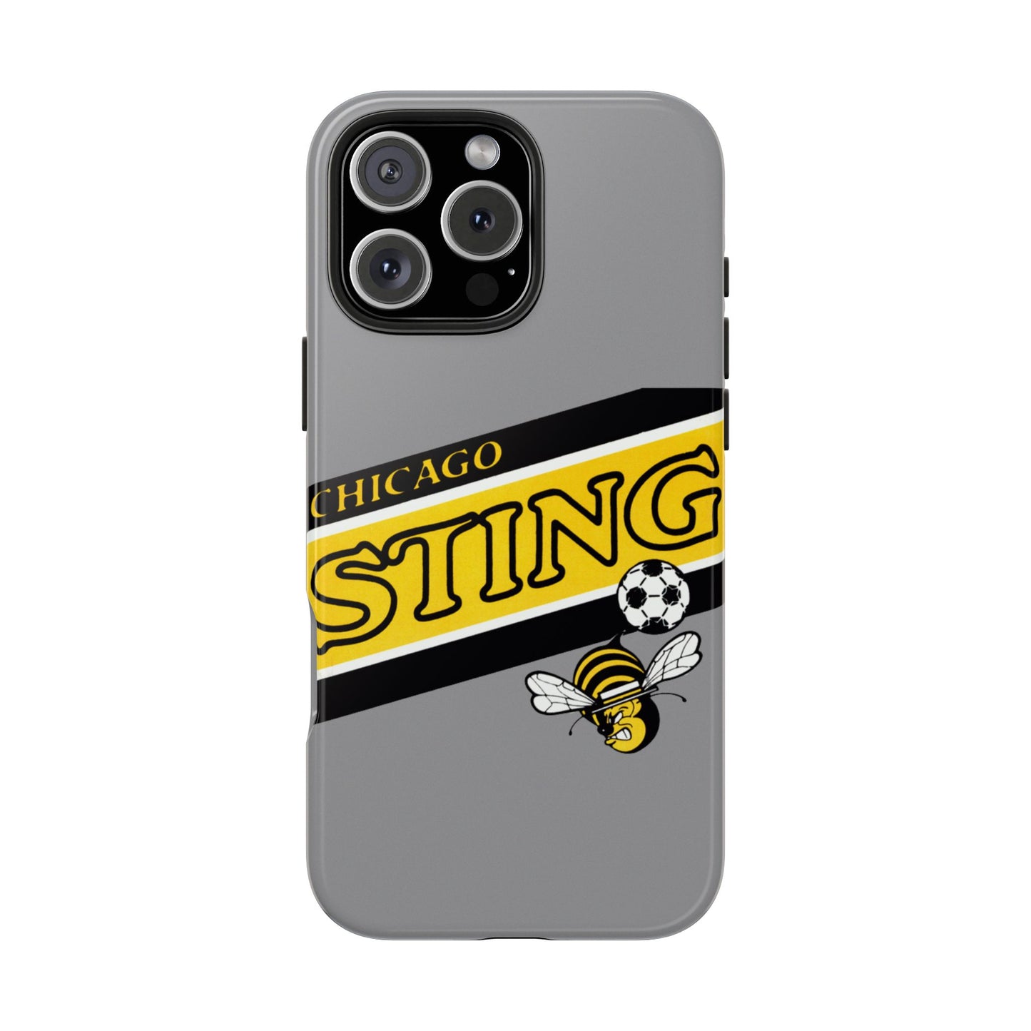 Vintage Chicago Sting Soccer Team Logo Durable Phone Cases - Old School Male 