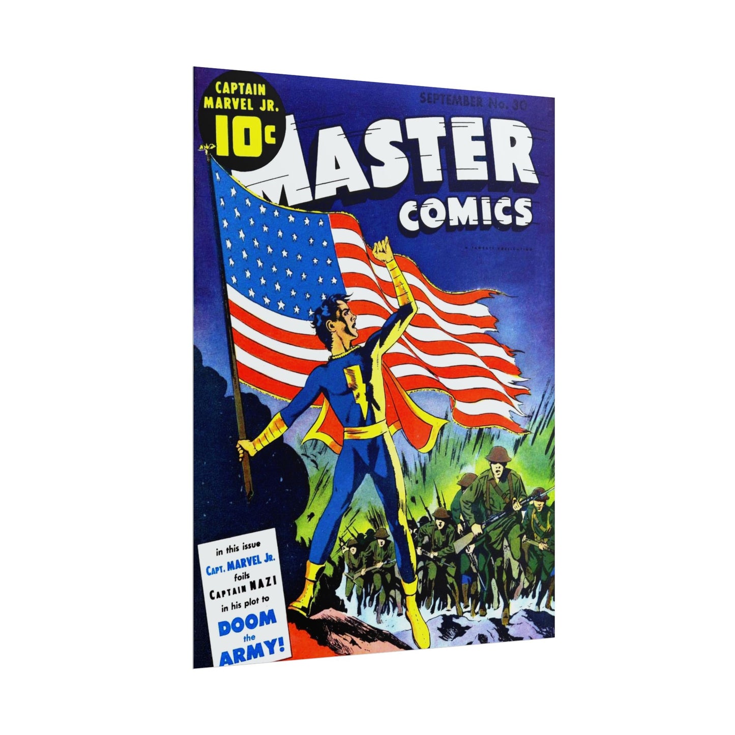 Retro September Number 30 Master Comics Cover Poster