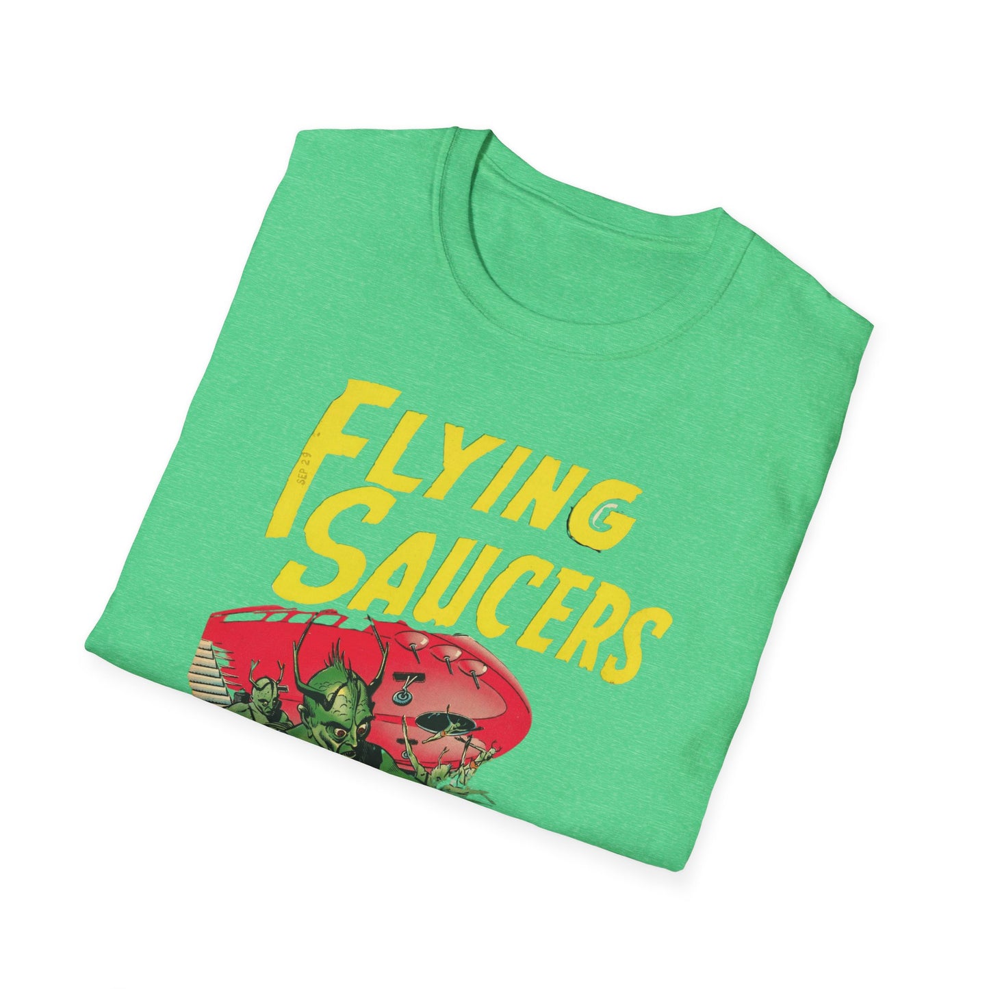 Vintage Sci-Fi T-Shirt - 100% Cotton Unisex Tee with Iconic Flying Saucers Design