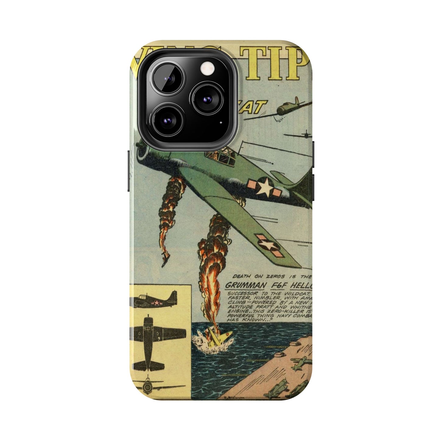 Retro Wings Comic Page Tough Phone Cases - Old School Male 